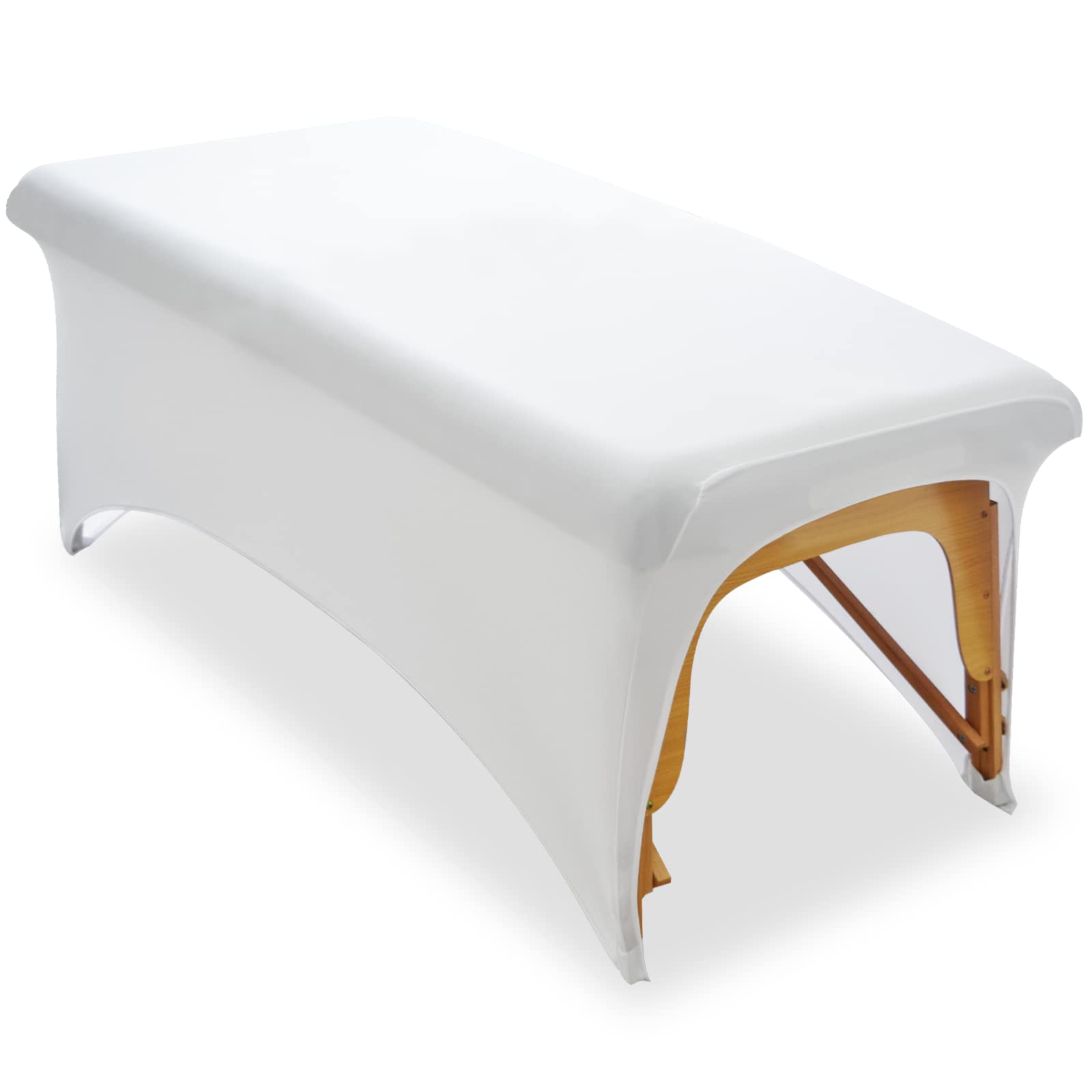 Stretchy Lash Bed Cover for Lash Extension Bed, Protective Spa Treatment Sheet Set for Lash Bed Topper or Massage Bed (Beige)