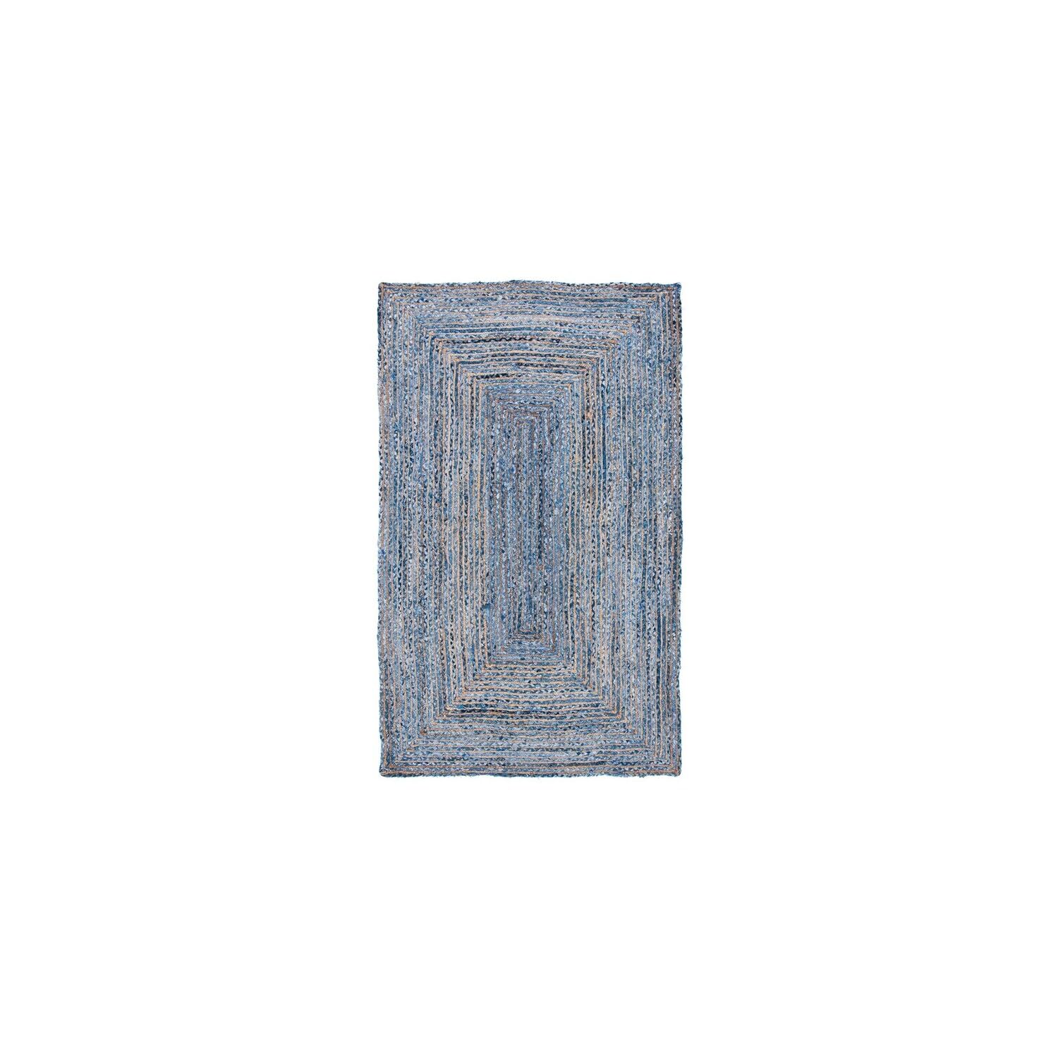 SAFAVIEH Area Rug 2x3 - Cape Cod Collection - Beige & Multi, Handmade Jute & Cotton, Woven Braided Design (CAP202B)