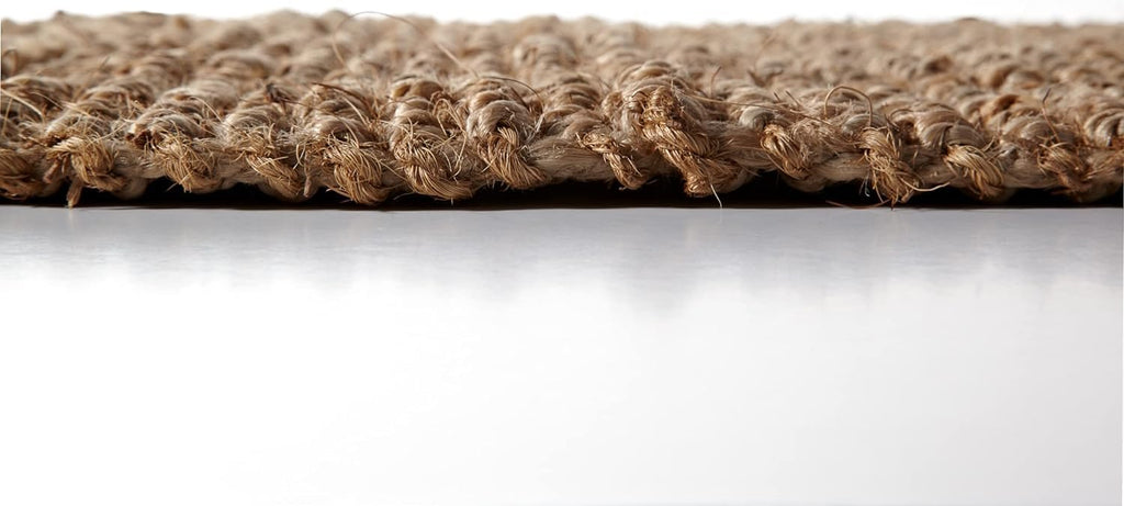 IRONGATE Jute Handspun Area Rug - Premium Jute Handwoven Reversible Chunky Textured Tan Beige Neutral Throw Accent Rug Carpet - Rustic Farmhouse Living Room Bedroom Den Study Décor -24" x 36" Natural