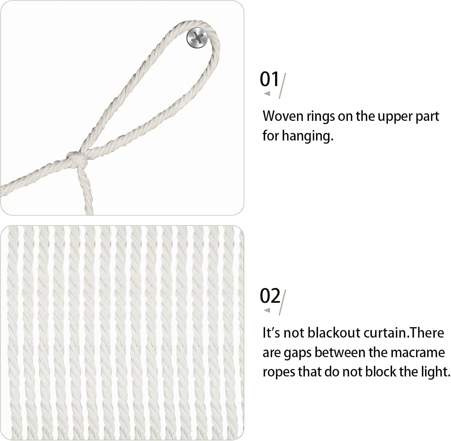 onaner Boho Wall Macrame Hanging with Hanging Rope,Boho Wall Hangings Woven Tapestry,Natural Cotton Handwoven Tapestry,Macrame Decor for Windows,Walls,and Above Bed Decor,28"x39"