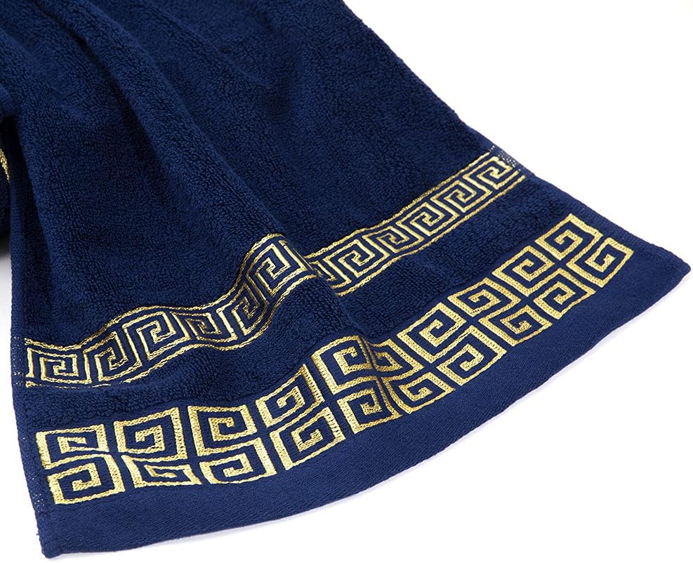 100% Cotton Highly Absorbent Embroidered Towels 3-Piece Towel Set Hotel Bath Towel, 1 Bath Towels, 2 Hand Towels Extra Thick Beach Bath Towels