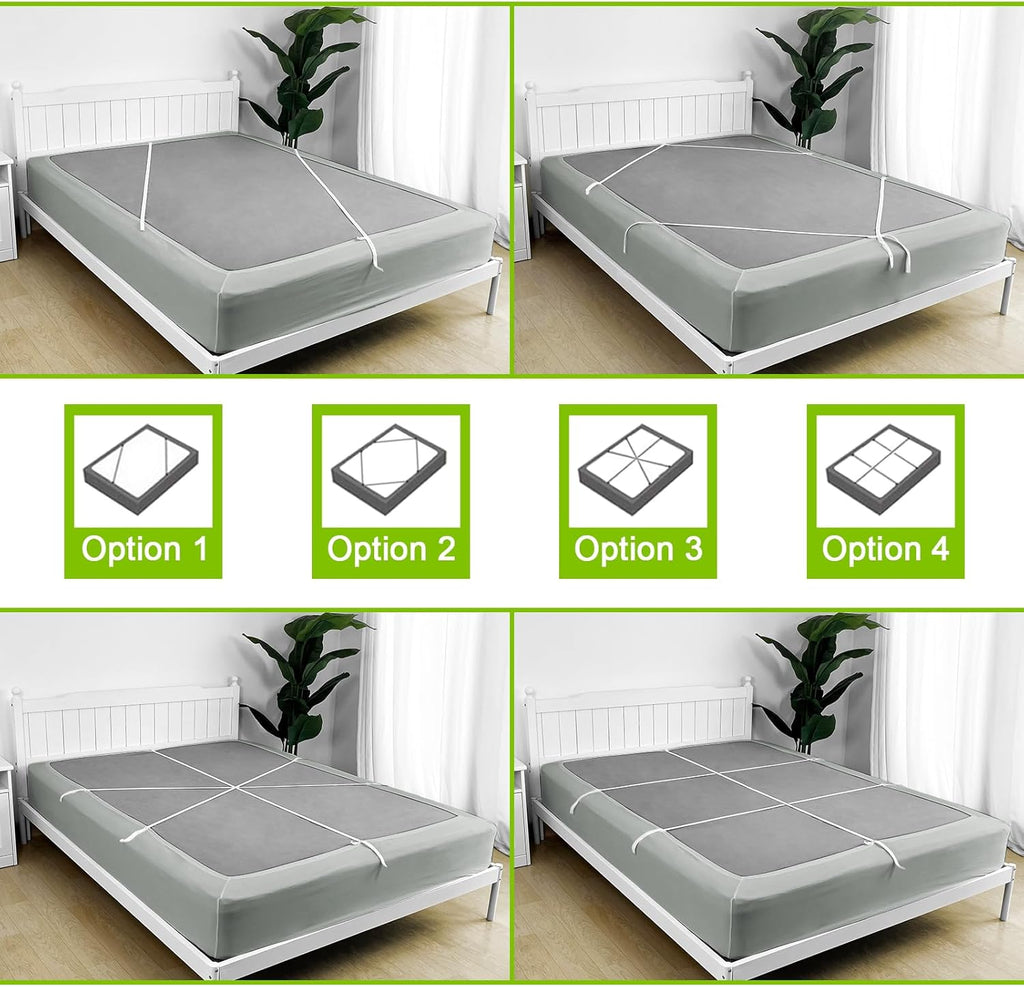 Bedecor 4-9 Inches Split Box Spring Cover King Size Light Grey with Stretchy Fabric Bed Frame Cover Wrap Around 4 Sides Elastic Bed Skirt Alternative Gray Boxspring Cover King/Cal King