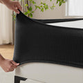 MIYE Jacquard Fabric Box Spring Cover,Super Stretchy Wrap Around 4 Sides Elastic Bed Skirt,Wrinkle & Fading Resistant,Washable & Easy Fit. (Dark Grey, King)