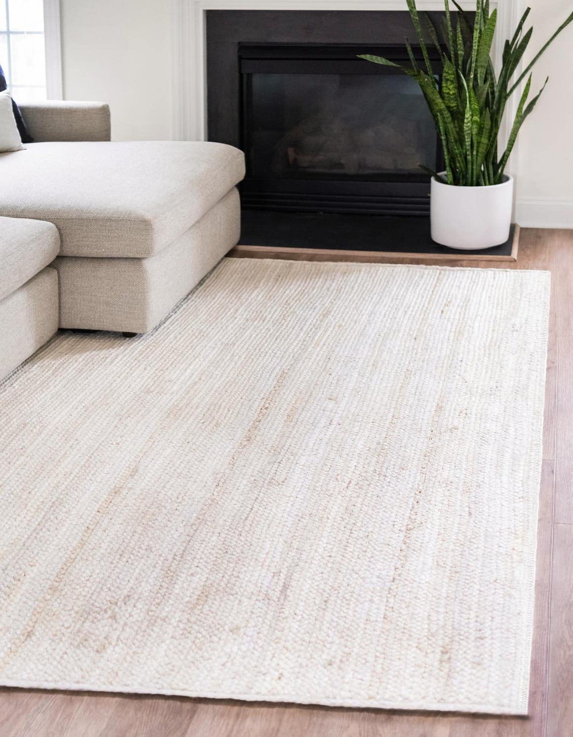 FRELISH DECOR Handwoven Jute Area Rug - 2x3 feet - Natural Yarn - Rustic Vintage Beige Braided Reversible Rug - Eco Friendly Rugs for Bedroom - Kitchen - Living Room - Farmhouse (2'x3')