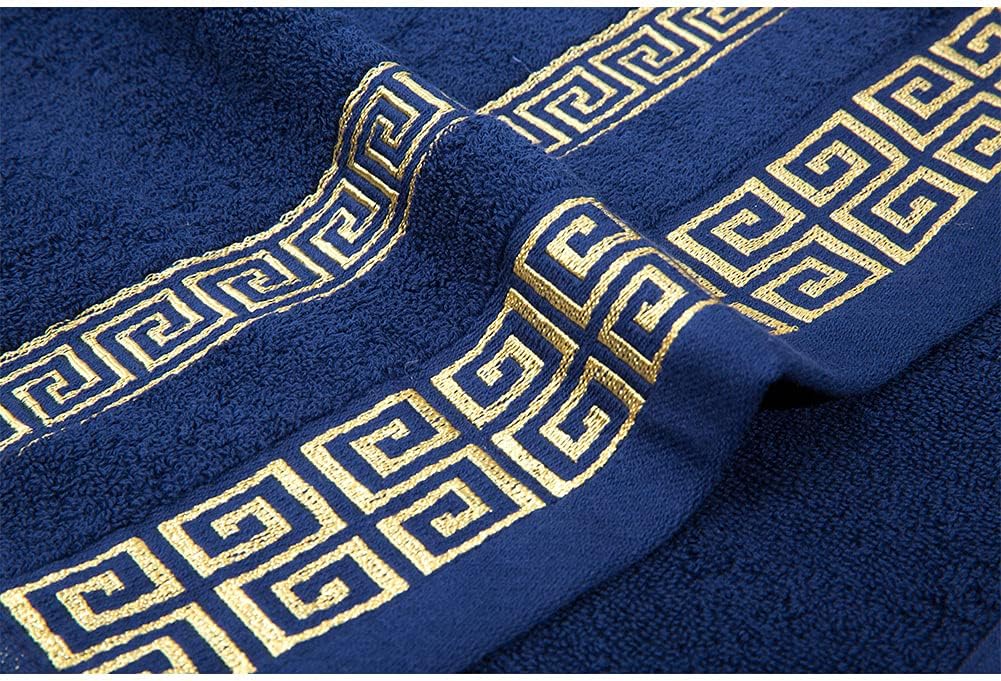 100% Cotton Highly Absorbent Embroidered Towels 3-Piece Towel Set Hotel Bath Towel, 1 Bath Towels, 2 Hand Towels Extra Thick Beach Bath Towels