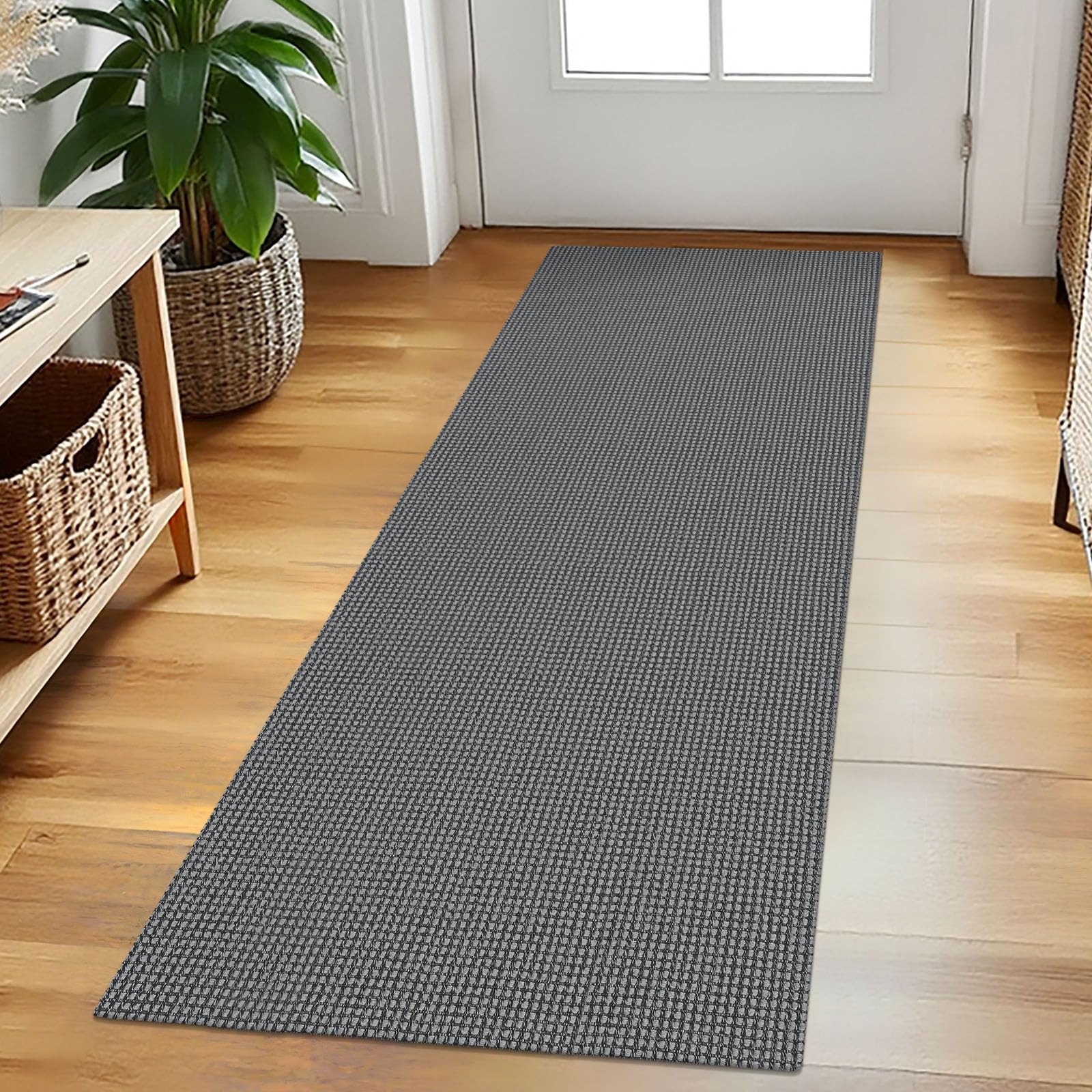 EARTHALL Woven Area Rug 2x3 Ft Washable Rugs for Entryway Braided Non Slip Throw Rugs Door Mat Indoor Outdoor Entrance Small Cotton Woven Carpet for Kitchen Foyer Front Door, Orange/Tan/Brown
