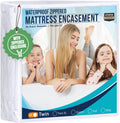 Utopia Bedding Mattress Protector Zippered Queen Size, 100% Waterproof Bed Bug and Dust Mite Proof Mattress Encasement, Absorbent 6 Sided Mattress Cover