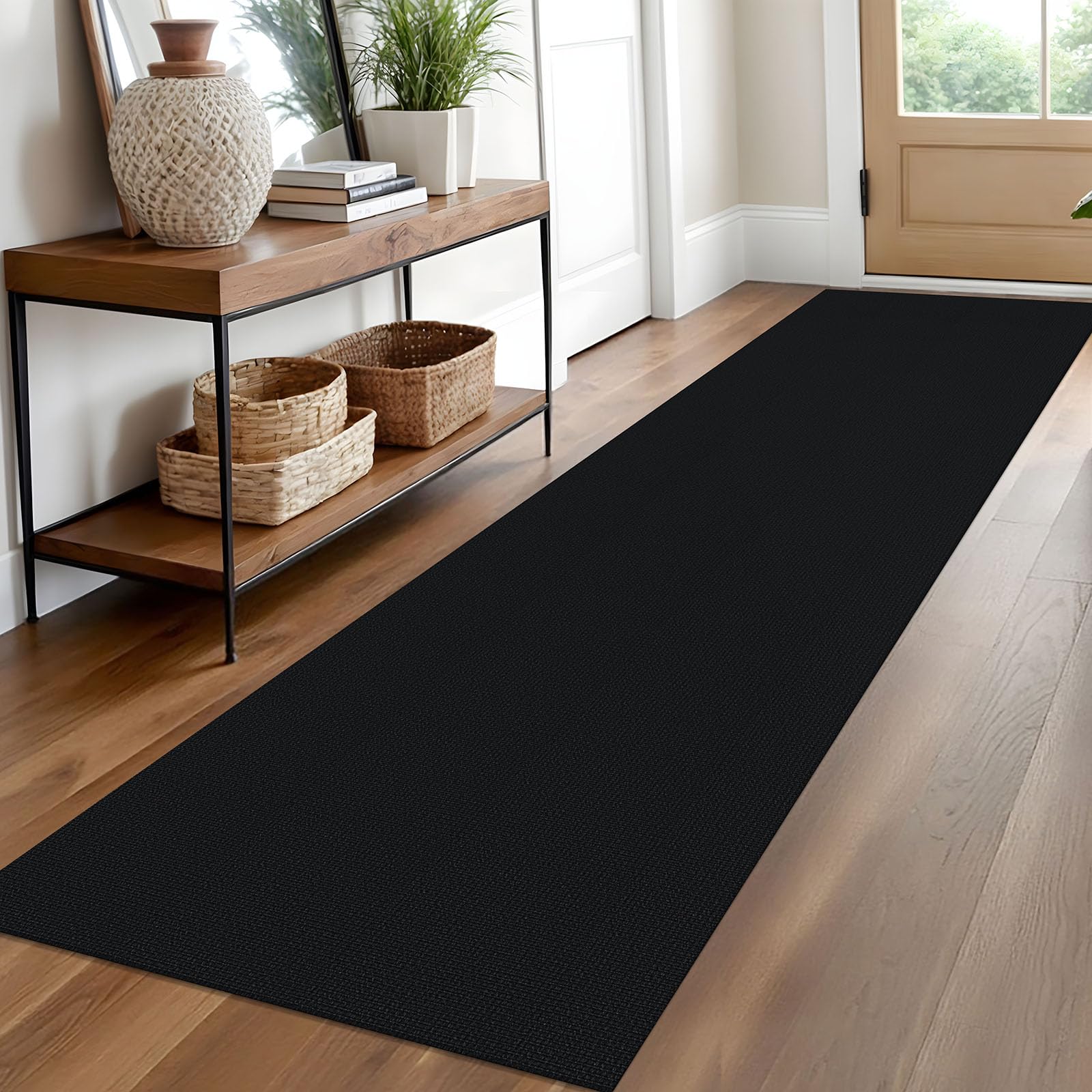 EARTHALL Small Area Rug 2x3 Ft Washable Rugs for Entryway Non Slip Braided Throw Rugs with Rubber Backing Door Mat Indoor Outdoor Entrance Cotton Woven Carpet for Kitchen Foyer Front Door, Khaki/Beige