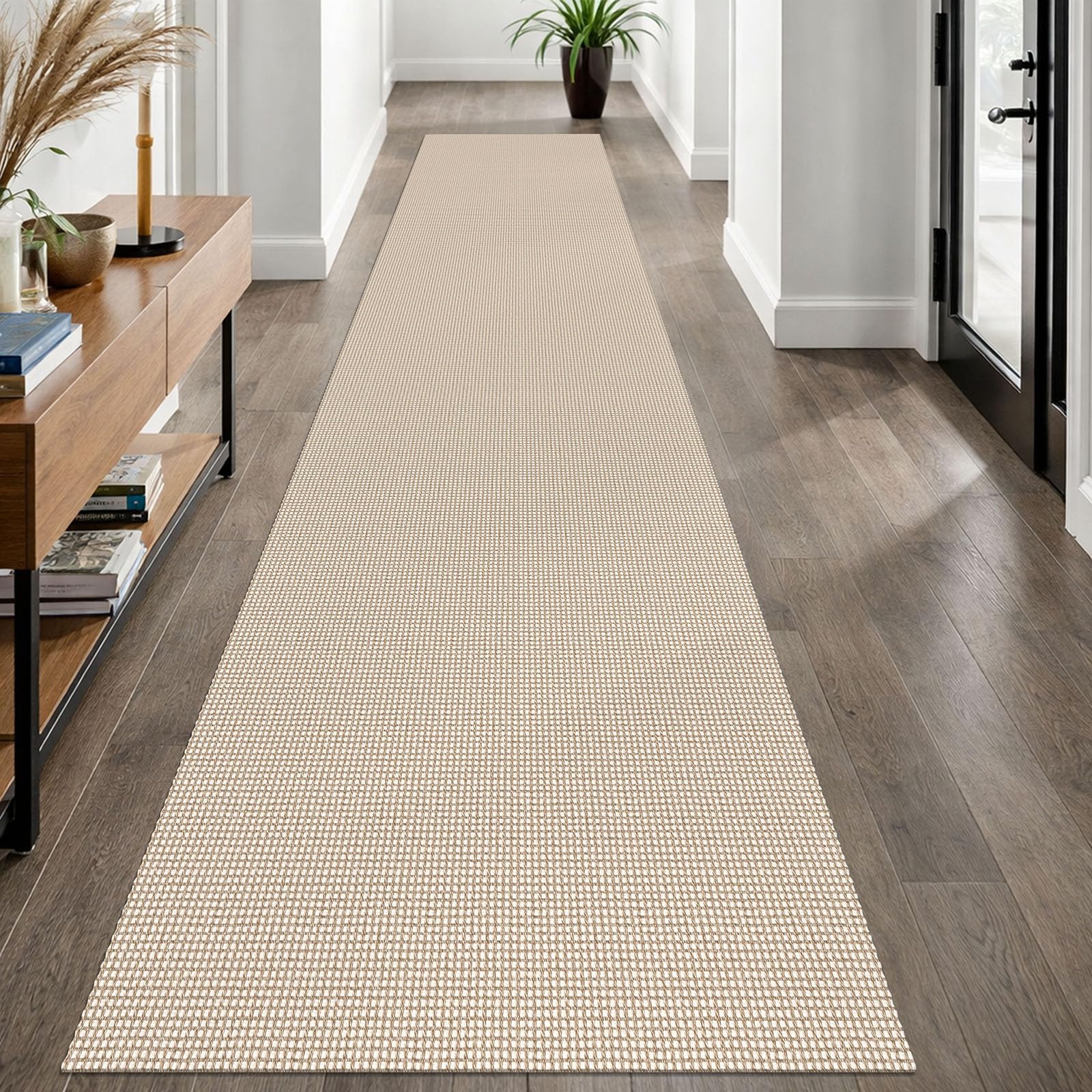 EARTHALL Woven Area Rug 2x3 Ft Washable Rugs for Entryway Braided Non Slip Throw Rugs Door Mat Indoor Outdoor Entrance Small Cotton Woven Carpet for Kitchen Foyer Front Door, Orange/Tan/Brown