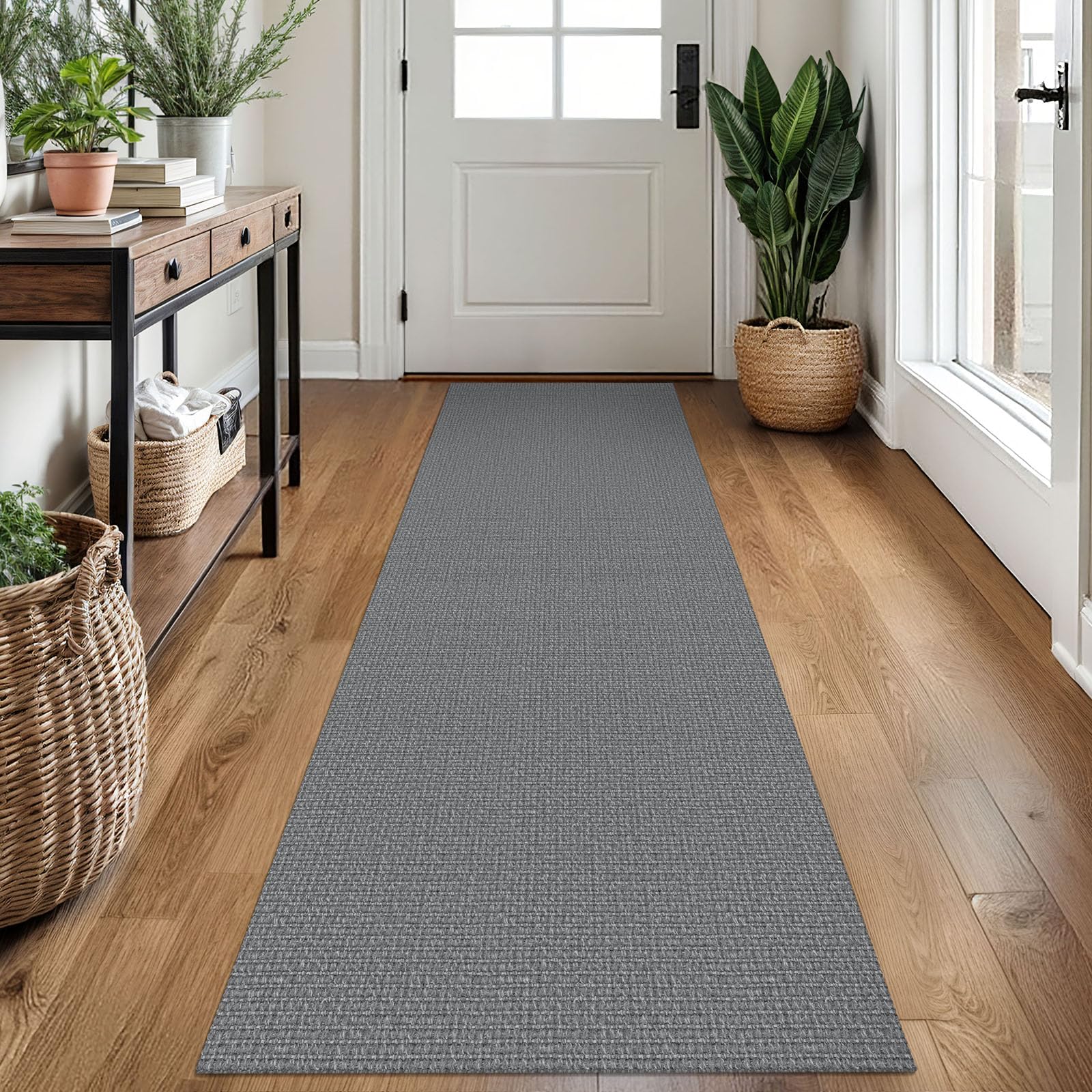 EARTHALL Small Area Rug 2x3 Ft Washable Rugs for Entryway Non Slip Braided Throw Rugs with Rubber Backing Door Mat Indoor Outdoor Entrance Cotton Woven Carpet for Kitchen Foyer Front Door, Khaki/Beige