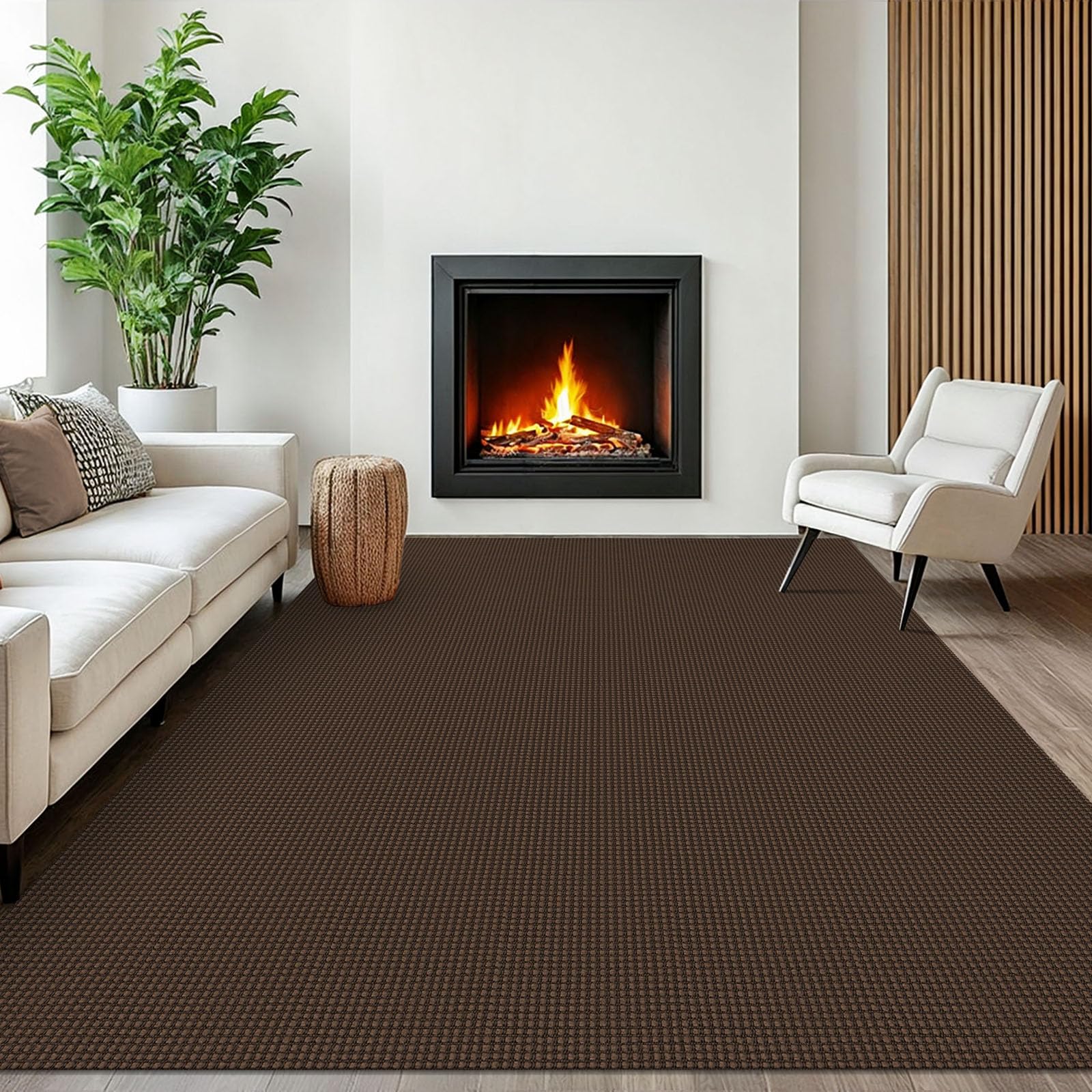 EARTHALL Woven Area Rug 2x3 Ft Washable Rugs for Entryway Braided Non Slip Throw Rugs Door Mat Indoor Outdoor Entrance Small Cotton Woven Carpet for Kitchen Foyer Front Door, Orange/Tan/Brown