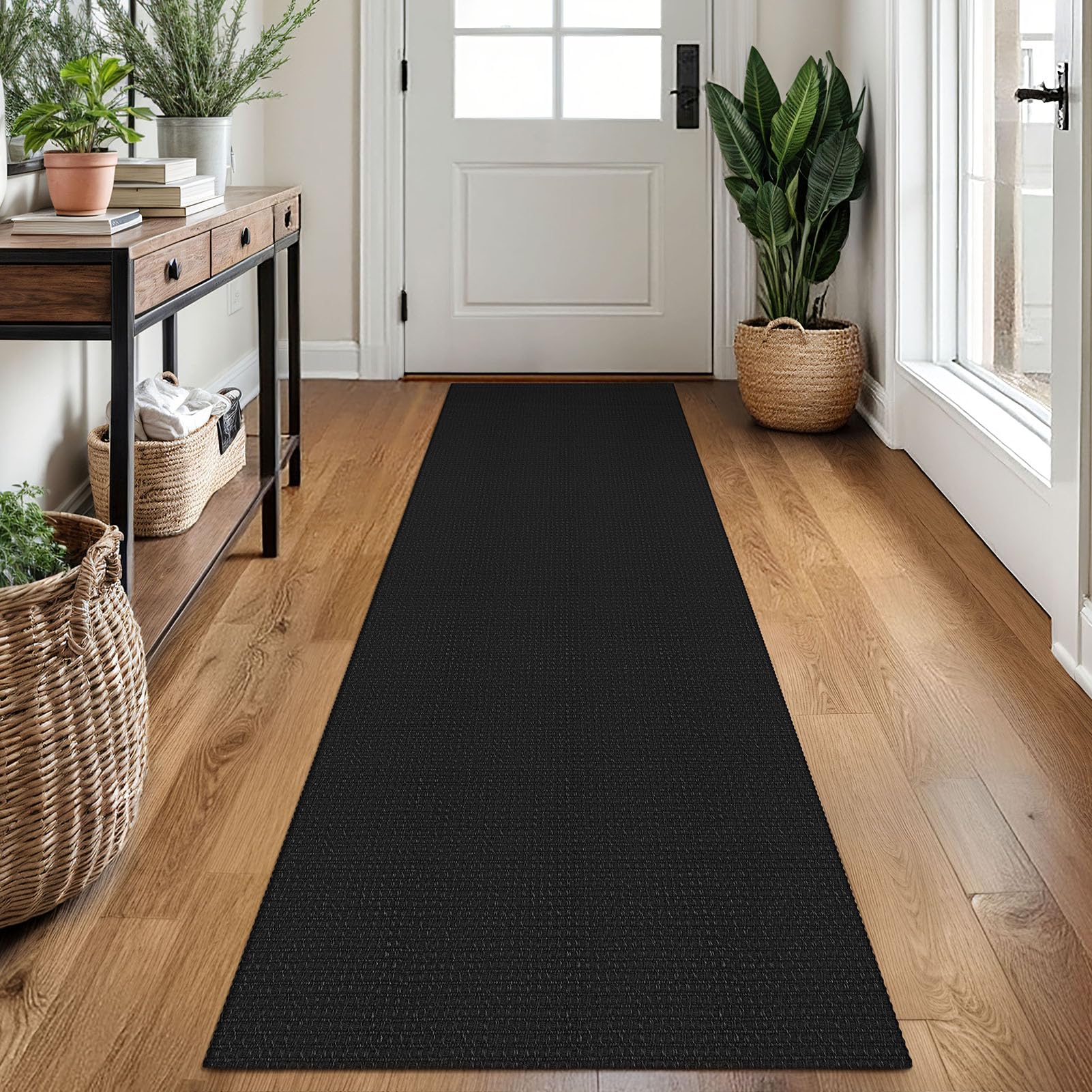 EARTHALL Woven Area Rug 2x3 Ft Washable Rugs for Entryway Braided Non Slip Throw Rugs Door Mat Indoor Outdoor Entrance Small Cotton Woven Carpet for Kitchen Foyer Front Door, Orange/Tan/Brown