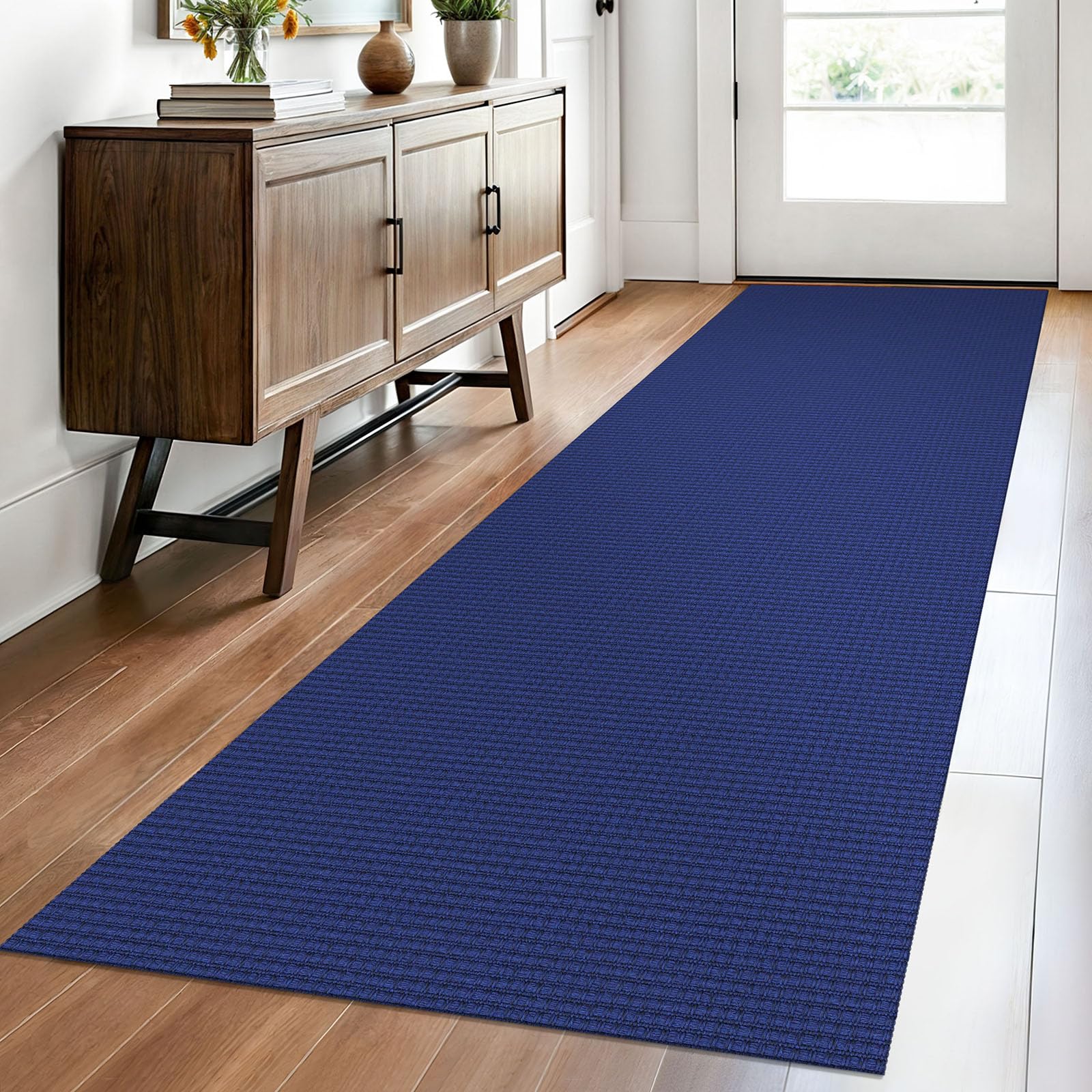 EARTHALL Woven Area Rug 2x3 Ft Washable Rugs for Entryway Braided Non Slip Throw Rugs Door Mat Indoor Outdoor Entrance Small Cotton Woven Carpet for Kitchen Foyer Front Door, Orange/Tan/Brown