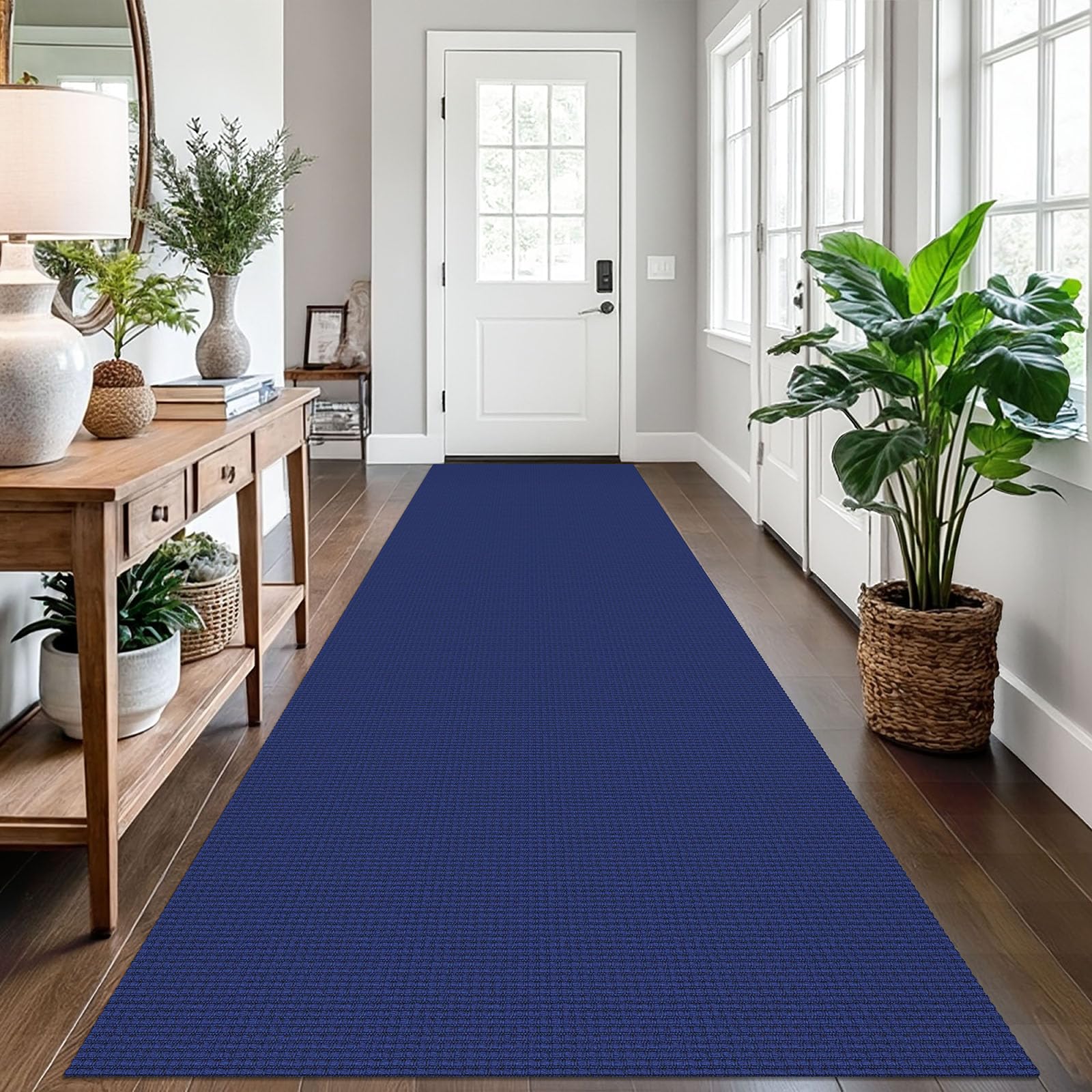 EARTHALL Woven Area Rug 2x3 Ft Washable Rugs for Entryway Braided Non Slip Throw Rugs Door Mat Indoor Outdoor Entrance Small Cotton Woven Carpet for Kitchen Foyer Front Door, Orange/Tan/Brown