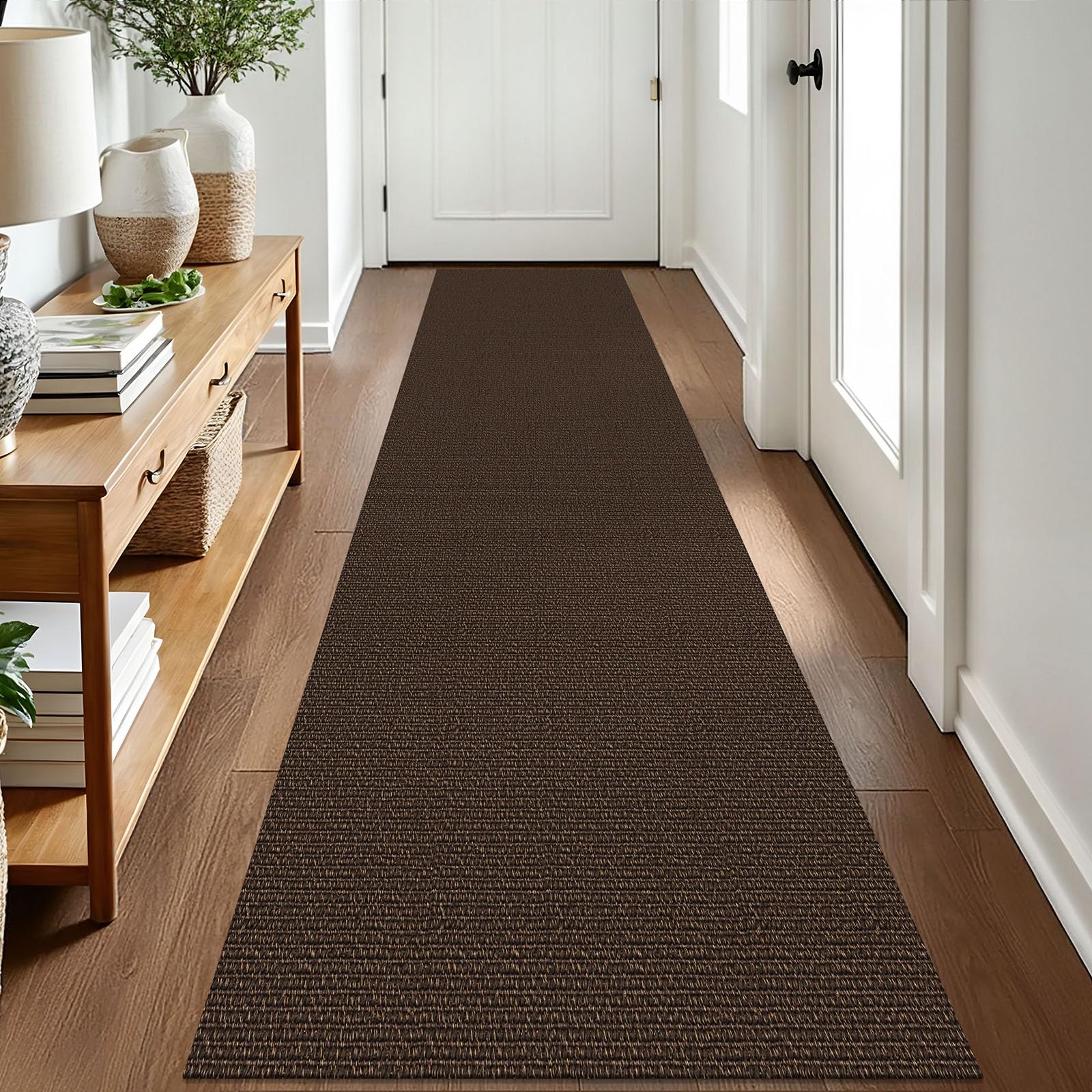 EARTHALL Small Area Rug 2x3 Ft Washable Rugs for Entryway Non Slip Braided Throw Rugs with Rubber Backing Door Mat Indoor Outdoor Entrance Cotton Woven Carpet for Kitchen Foyer Front Door, Khaki/Beige