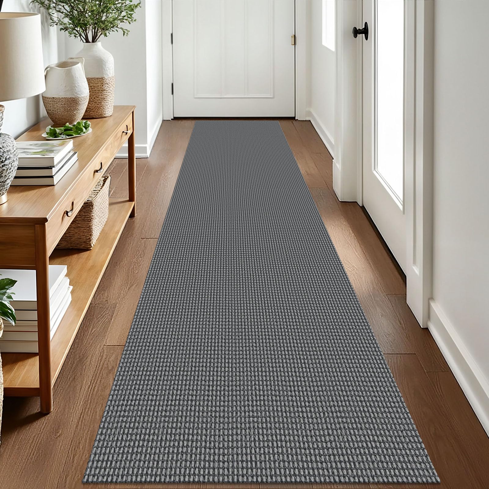 EARTHALL Woven Area Rug 2x3 Ft Washable Rugs for Entryway Braided Non Slip Throw Rugs Door Mat Indoor Outdoor Entrance Small Cotton Woven Carpet for Kitchen Foyer Front Door, Orange/Tan/Brown