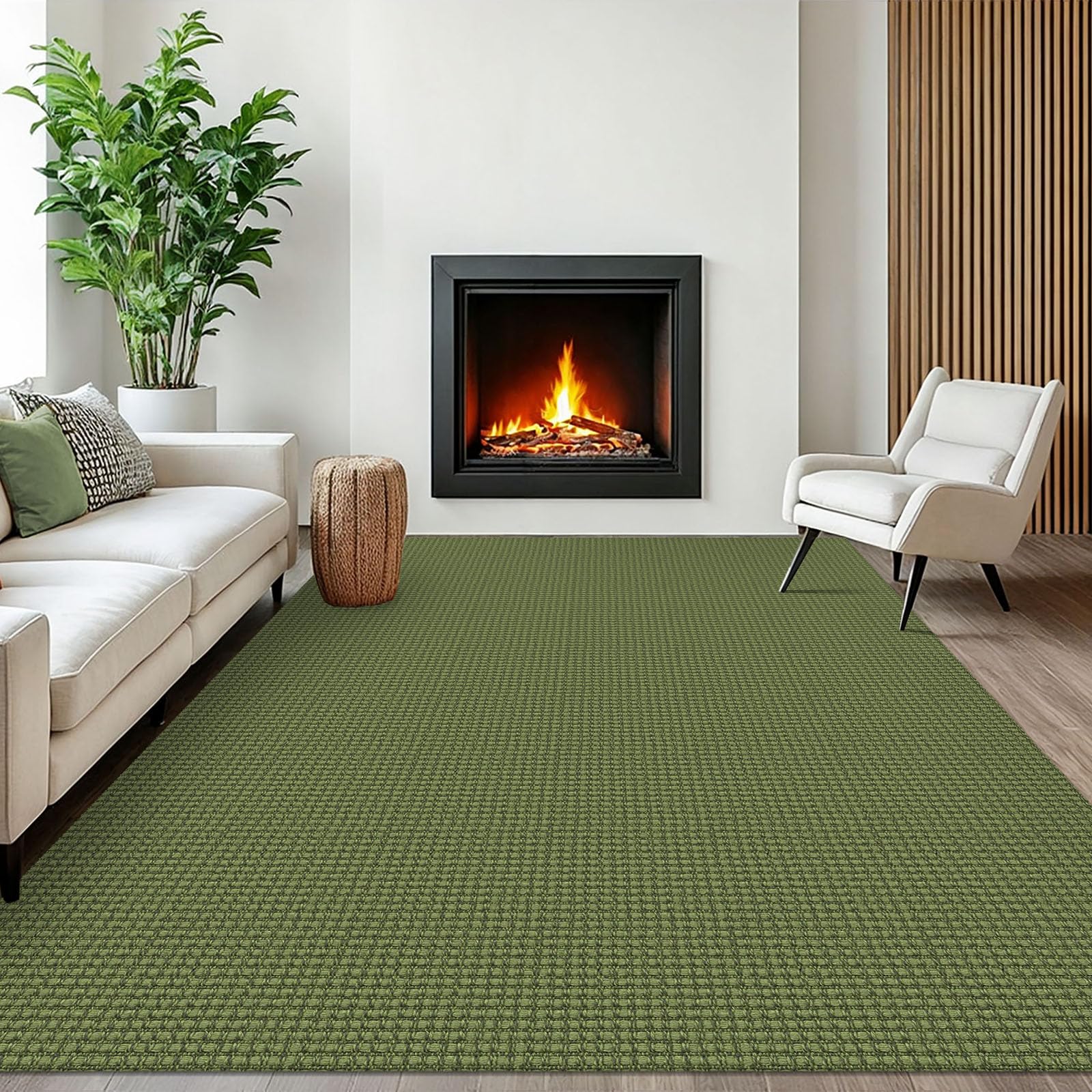 EARTHALL Woven Area Rug 2x3 Ft Washable Rugs for Entryway Braided Non Slip Throw Rugs Door Mat Indoor Outdoor Entrance Small Cotton Woven Carpet for Kitchen Foyer Front Door, Orange/Tan/Brown