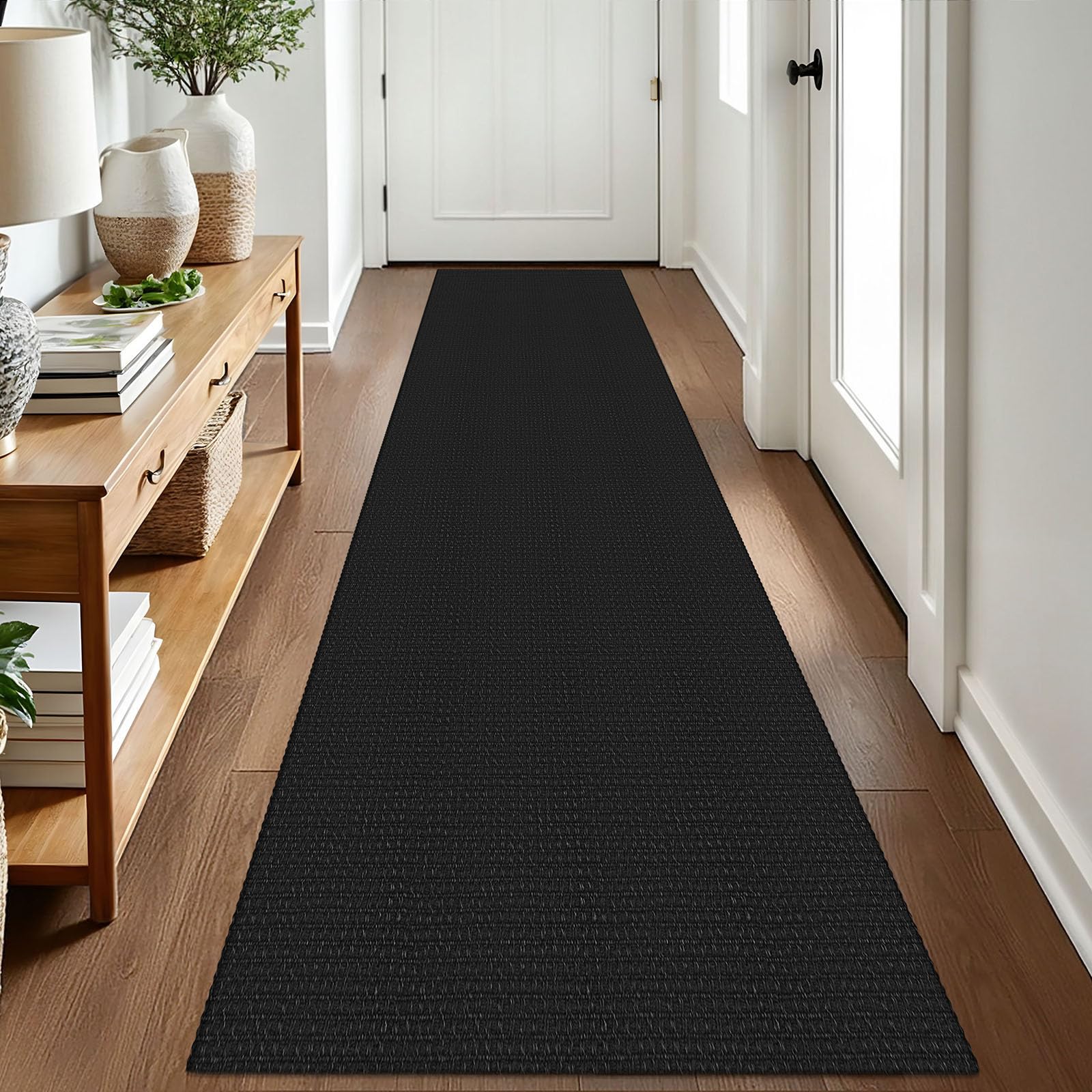 EARTHALL Woven Area Rug 2x3 Ft Washable Rugs for Entryway Braided Non Slip Throw Rugs Door Mat Indoor Outdoor Entrance Small Cotton Woven Carpet for Kitchen Foyer Front Door, Orange/Tan/Brown