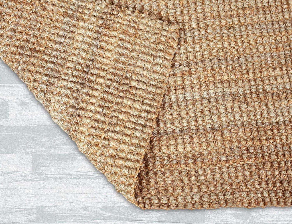IRONGATE Jute Handspun Area Rug - Premium Jute Handwoven Reversible Chunky Textured Tan Beige Neutral Throw Accent Rug Carpet - Rustic Farmhouse Living Room Bedroom Den Study Décor -24" x 36" Natural