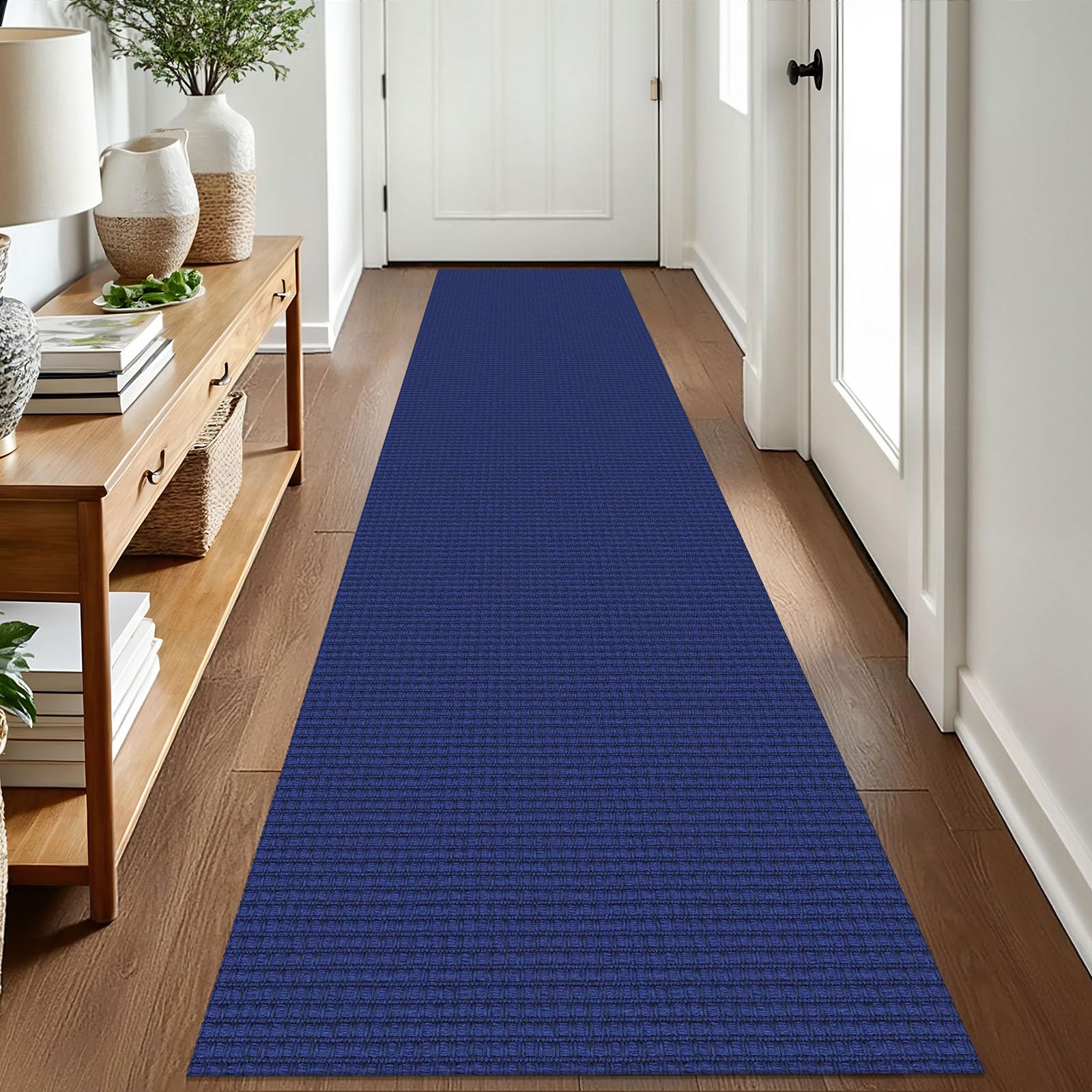 EARTHALL Woven Area Rug 2x3 Ft Washable Rugs for Entryway Braided Non Slip Throw Rugs Door Mat Indoor Outdoor Entrance Small Cotton Woven Carpet for Kitchen Foyer Front Door, Orange/Tan/Brown