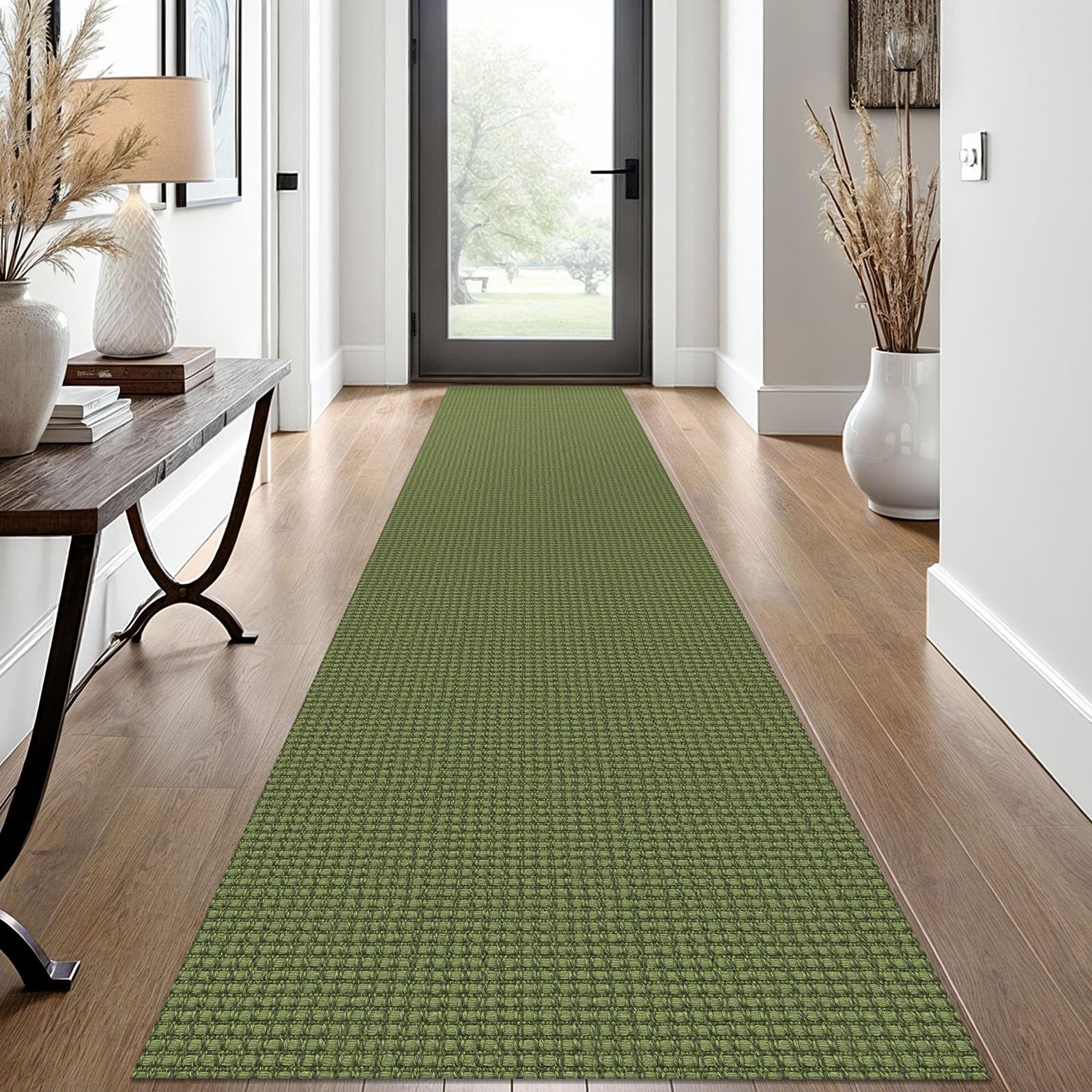 EARTHALL Woven Area Rug 2x3 Ft Washable Rugs for Entryway Braided Non Slip Throw Rugs Door Mat Indoor Outdoor Entrance Small Cotton Woven Carpet for Kitchen Foyer Front Door, Orange/Tan/Brown