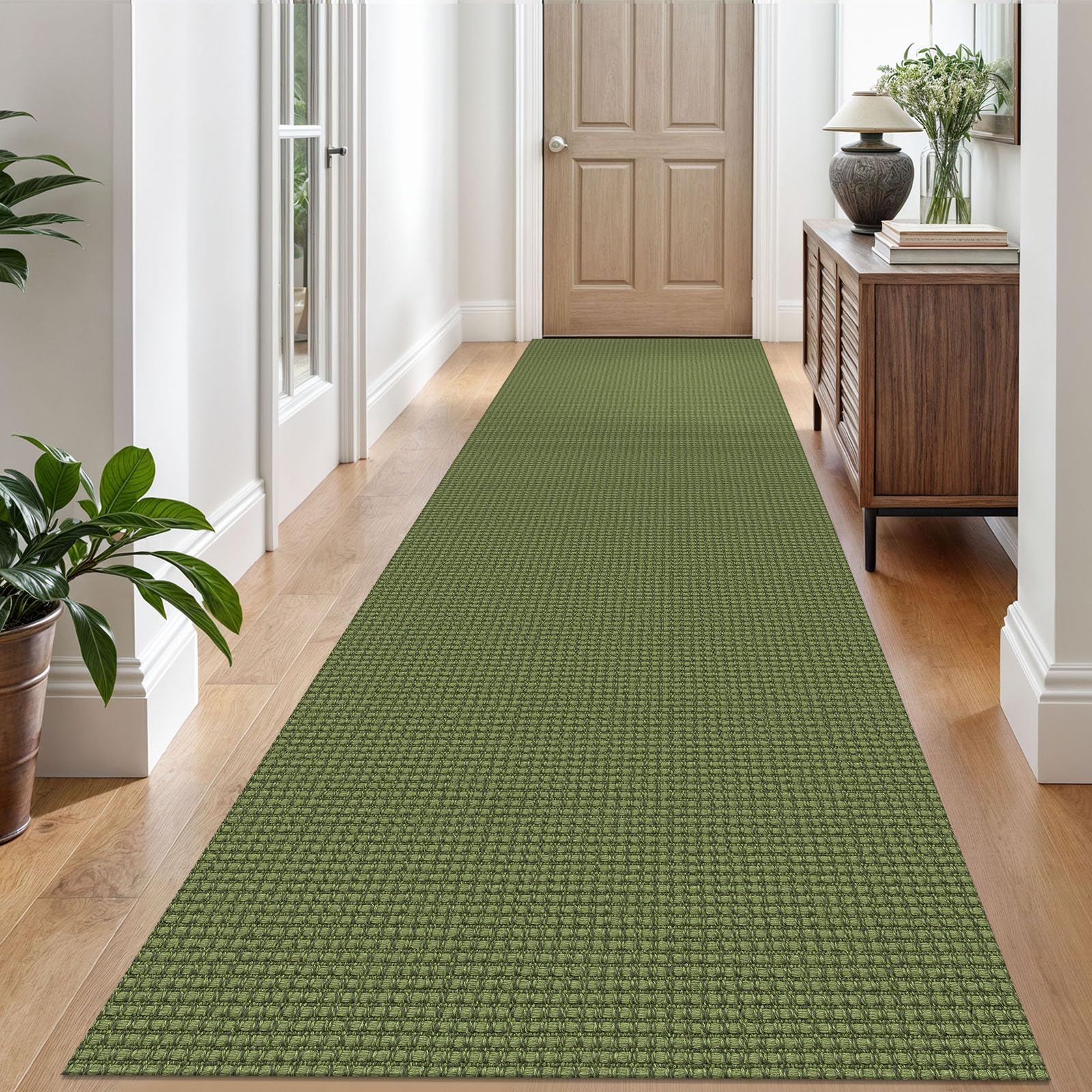 EARTHALL Woven Area Rug 2x3 Ft Washable Rugs for Entryway Braided Non Slip Throw Rugs Door Mat Indoor Outdoor Entrance Small Cotton Woven Carpet for Kitchen Foyer Front Door, Orange/Tan/Brown