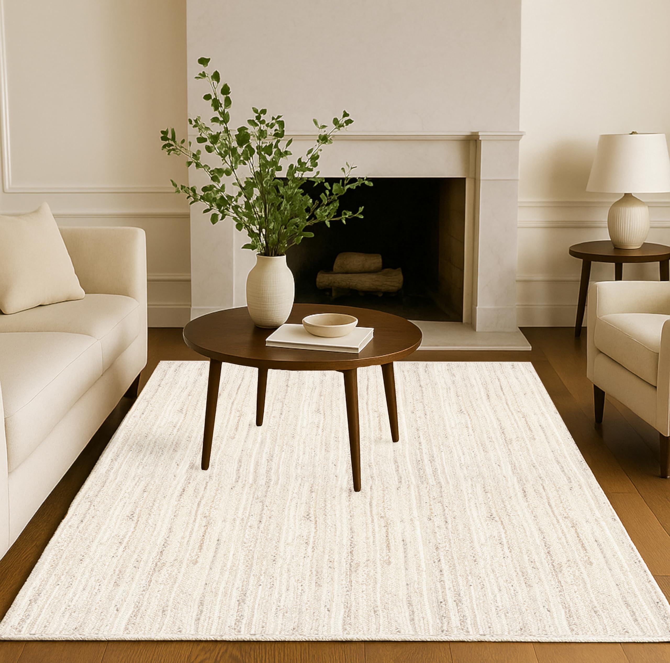 Hausattire Hand Woven Jute Braided Rug, 2'x3' – Natural, Reversible Boho Entry Area Rugs for Kitchen, Living Room I Farmhouse Indoor Outdoor Decorative Floor Rug, 24x36 Inches