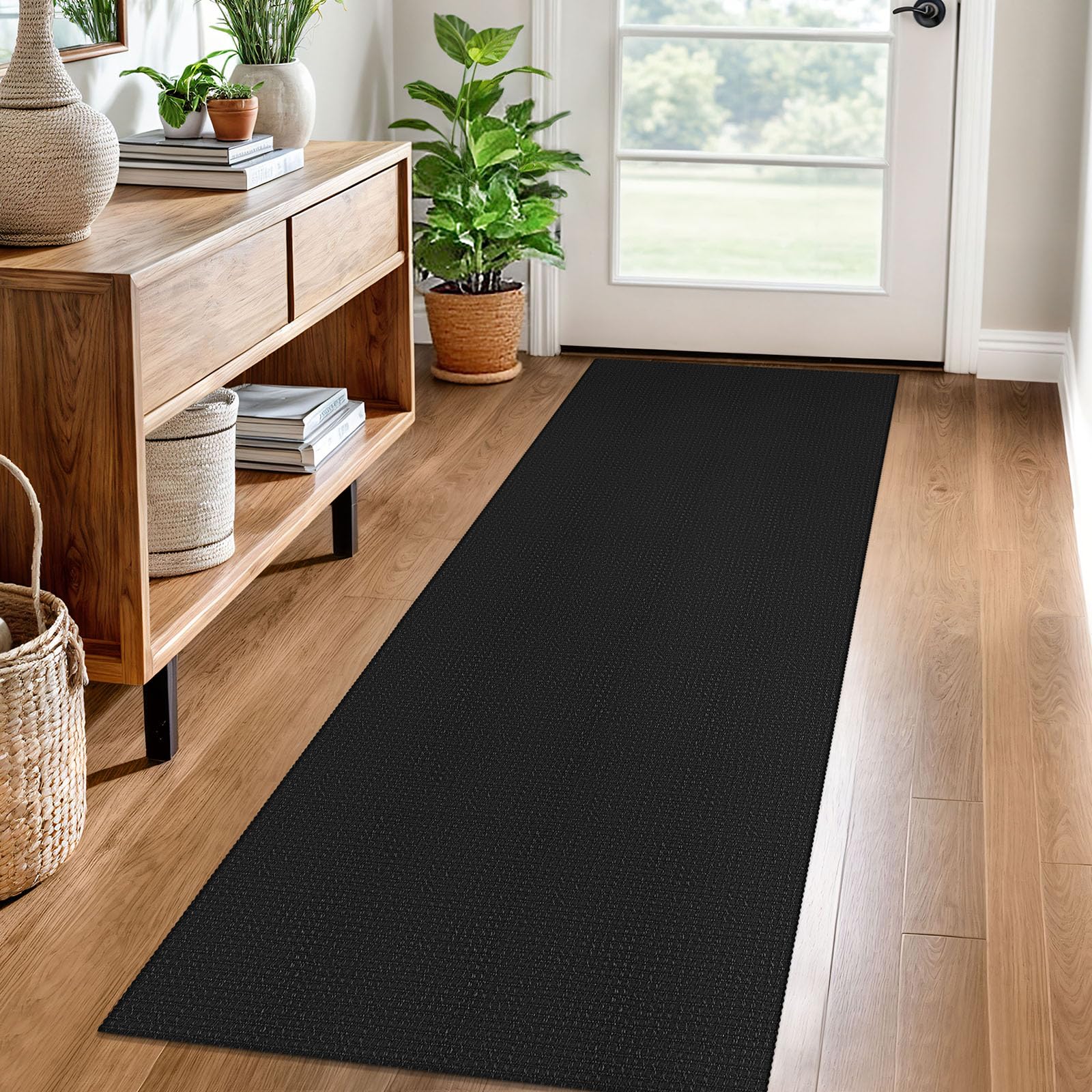 EARTHALL Woven Area Rug 2x3 Ft Washable Rugs for Entryway Braided Non Slip Throw Rugs Door Mat Indoor Outdoor Entrance Small Cotton Woven Carpet for Kitchen Foyer Front Door, Orange/Tan/Brown