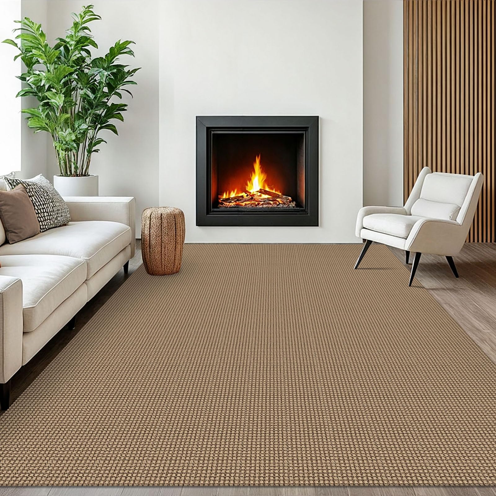 EARTHALL Woven Area Rug 2x3 Ft Washable Rugs for Entryway Braided Non Slip Throw Rugs Door Mat Indoor Outdoor Entrance Small Cotton Woven Carpet for Kitchen Foyer Front Door, Orange/Tan/Brown