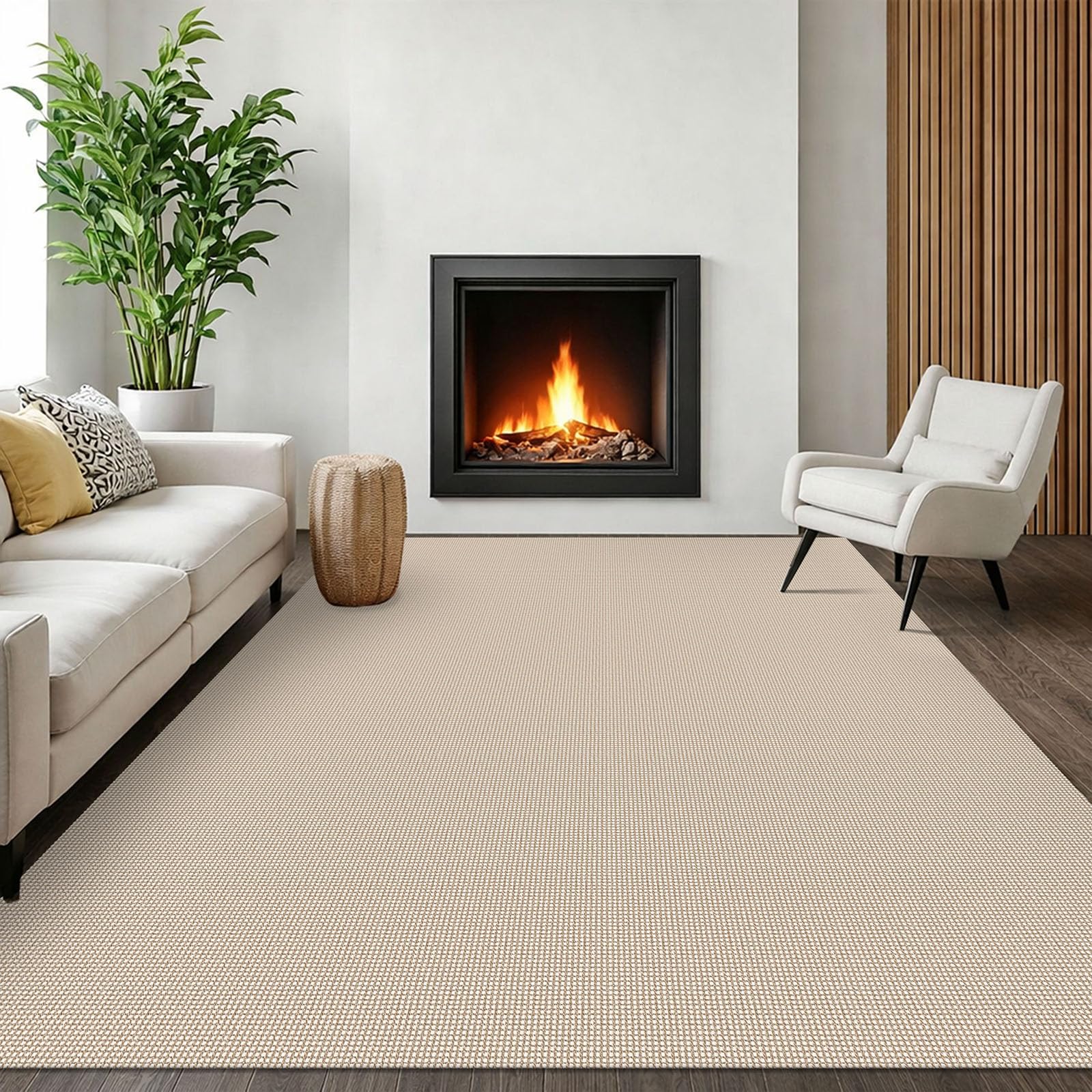 EARTHALL Woven Area Rug 2x3 Ft Washable Rugs for Entryway Braided Non Slip Throw Rugs Door Mat Indoor Outdoor Entrance Small Cotton Woven Carpet for Kitchen Foyer Front Door, Orange/Tan/Brown