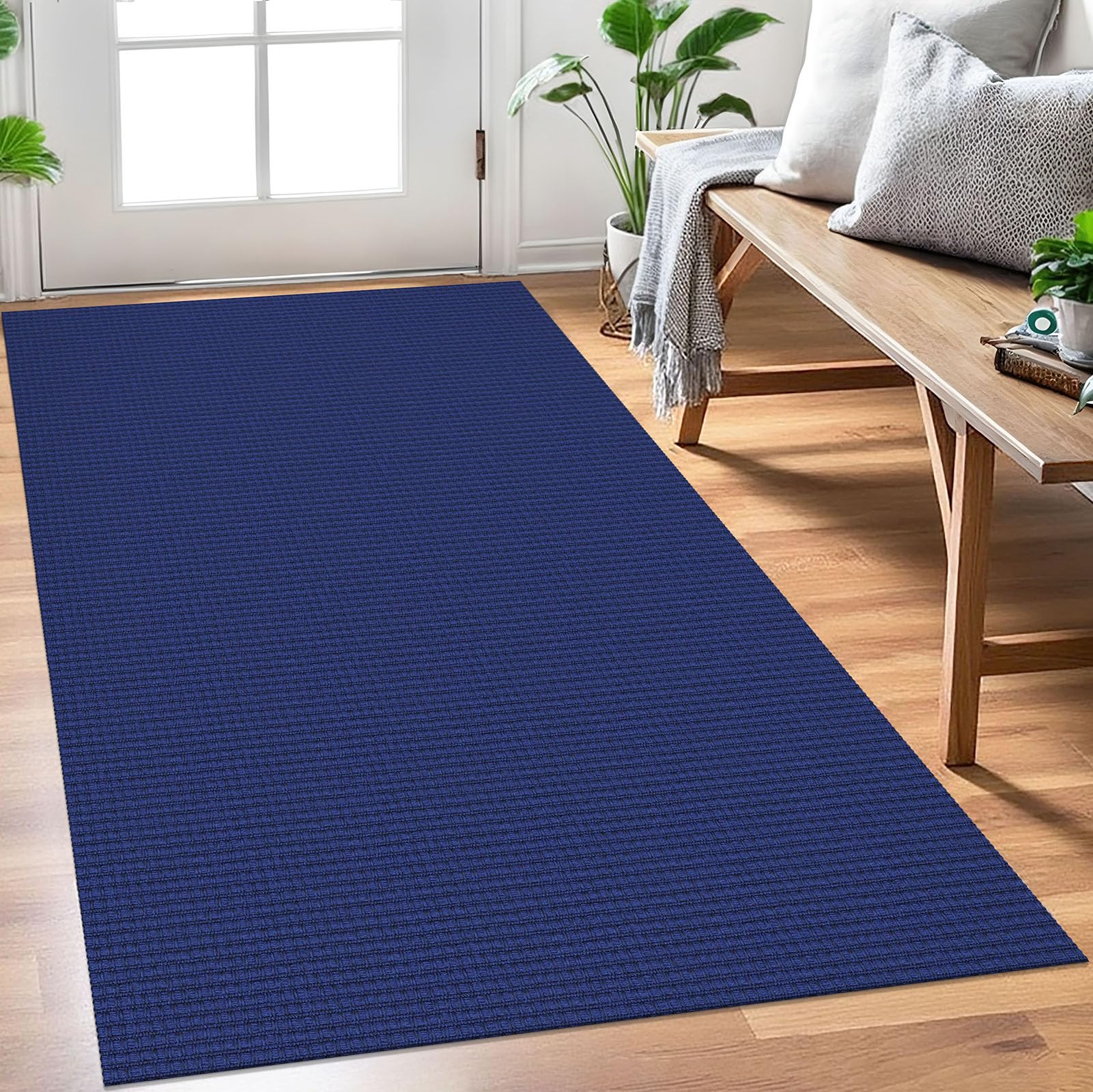 EARTHALL Woven Area Rug 2x3 Ft Washable Rugs for Entryway Braided Non Slip Throw Rugs Door Mat Indoor Outdoor Entrance Small Cotton Woven Carpet for Kitchen Foyer Front Door, Orange/Tan/Brown