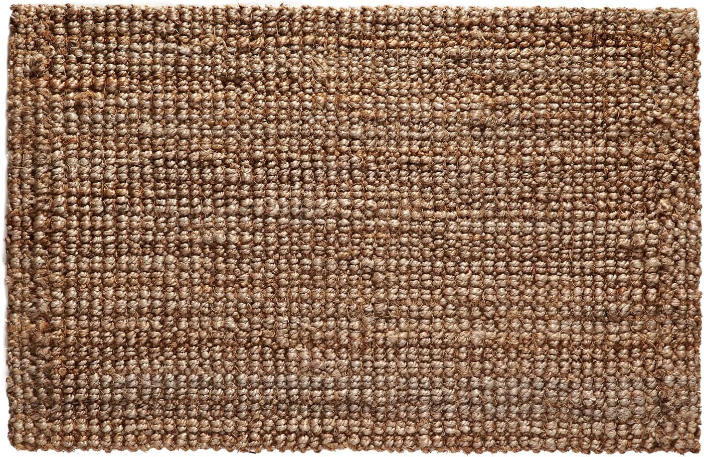IRONGATE Jute Handspun Area Rug - Premium Jute Handwoven Reversible Chunky Textured Tan Beige Neutral Throw Accent Rug Carpet - Rustic Farmhouse Living Room Bedroom Den Study Décor -24" x 36" Natural