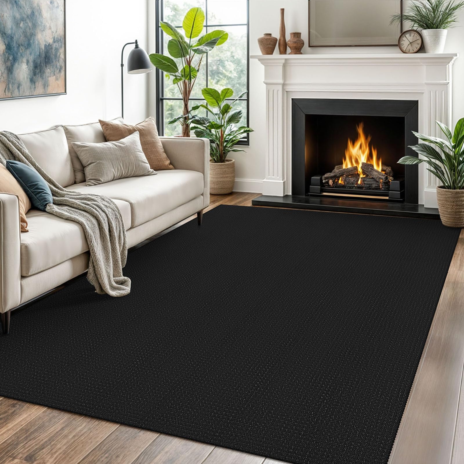 EARTHALL Woven Area Rug 2x3 Ft Washable Rugs for Entryway Braided Non Slip Throw Rugs Door Mat Indoor Outdoor Entrance Small Cotton Woven Carpet for Kitchen Foyer Front Door, Orange/Tan/Brown