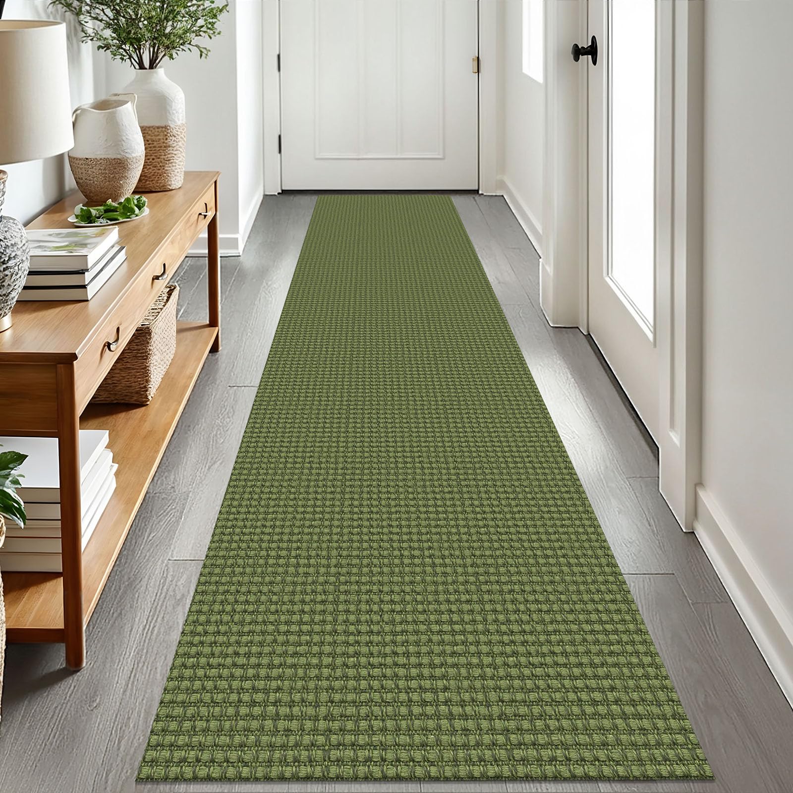 EARTHALL Woven Area Rug 2x3 Ft Washable Rugs for Entryway Braided Non Slip Throw Rugs Door Mat Indoor Outdoor Entrance Small Cotton Woven Carpet for Kitchen Foyer Front Door, Orange/Tan/Brown