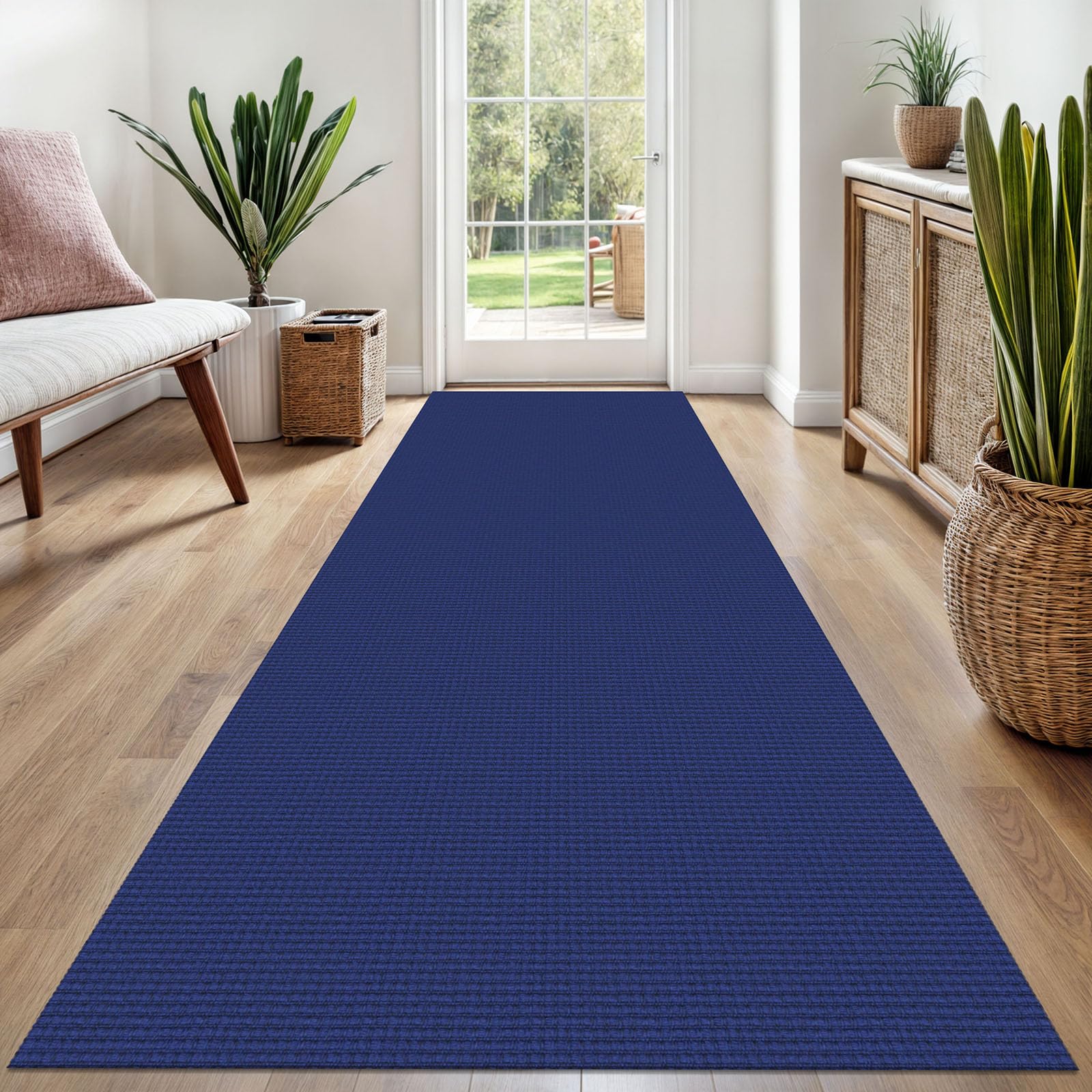EARTHALL Woven Area Rug 2x3 Ft Washable Rugs for Entryway Braided Non Slip Throw Rugs Door Mat Indoor Outdoor Entrance Small Cotton Woven Carpet for Kitchen Foyer Front Door, Orange/Tan/Brown