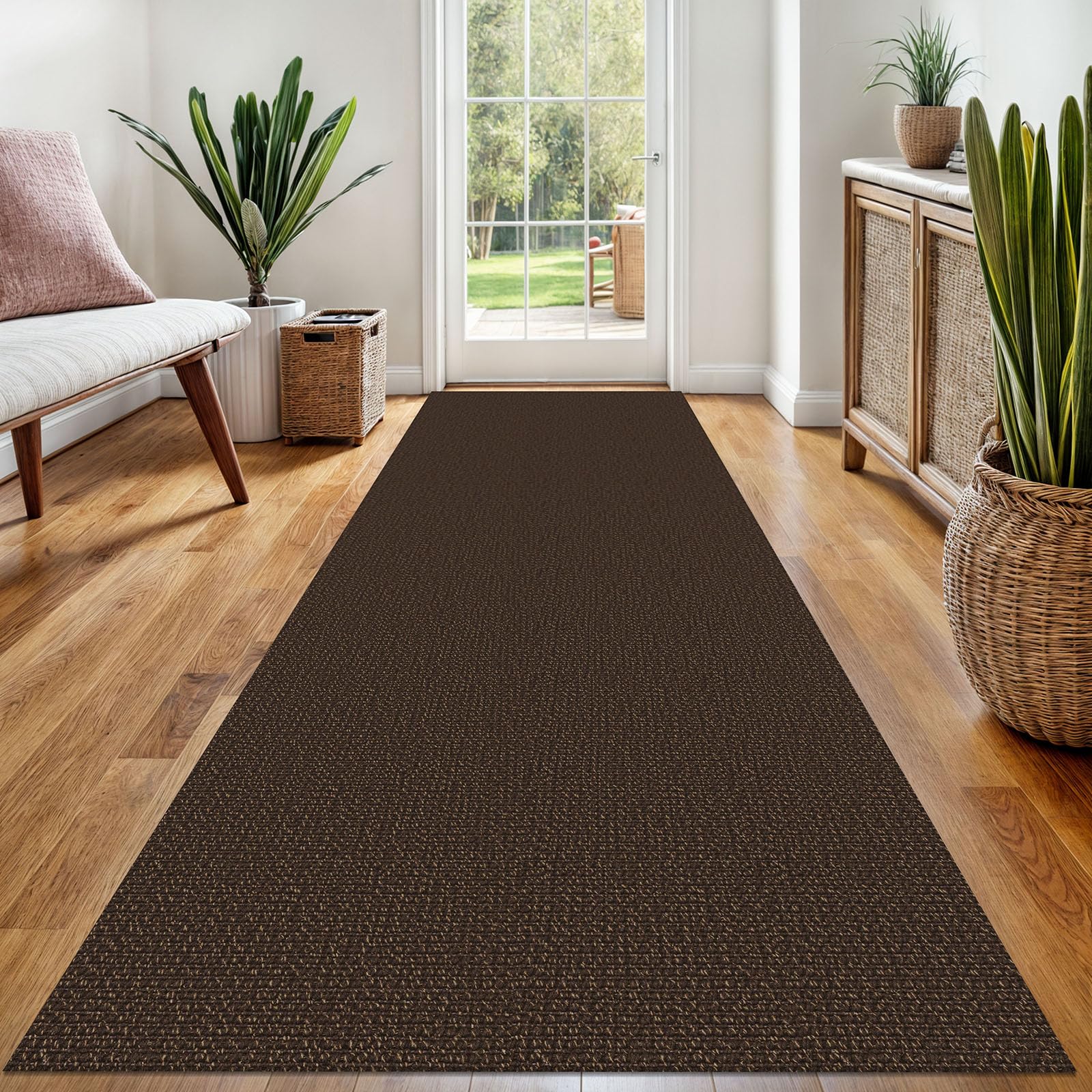 EARTHALL Small Area Rug 2x3 Ft Washable Rugs for Entryway Non Slip Braided Throw Rugs with Rubber Backing Door Mat Indoor Outdoor Entrance Cotton Woven Carpet for Kitchen Foyer Front Door, Khaki/Beige