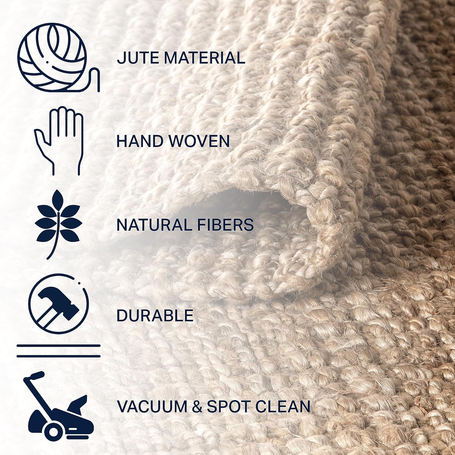 JONATHAN Y Pata Hand Woven Chunky Jute Natural Indoor Area Rug, 3x5, Bohemian, Rustic, Cottage, Easy-Cleaning for Living Room, Bedroom, Kitchen, Non-Shedding (NRF102A-3)