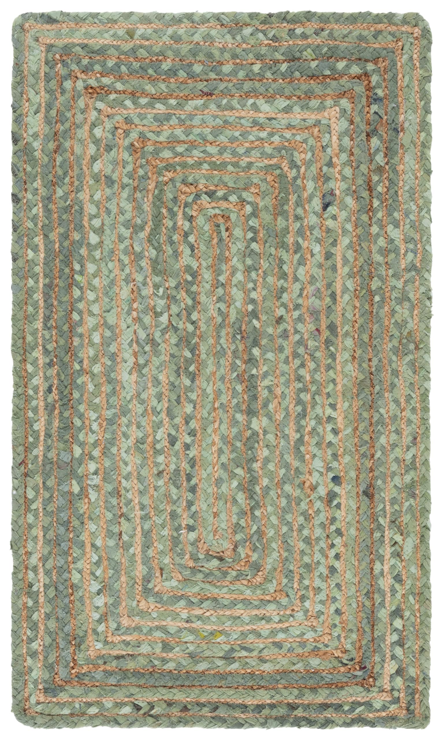 SAFAVIEH Area Rug 2x3 - Cape Cod Collection - Beige & Multi, Handmade Jute & Cotton, Woven Braided Design (CAP202B)