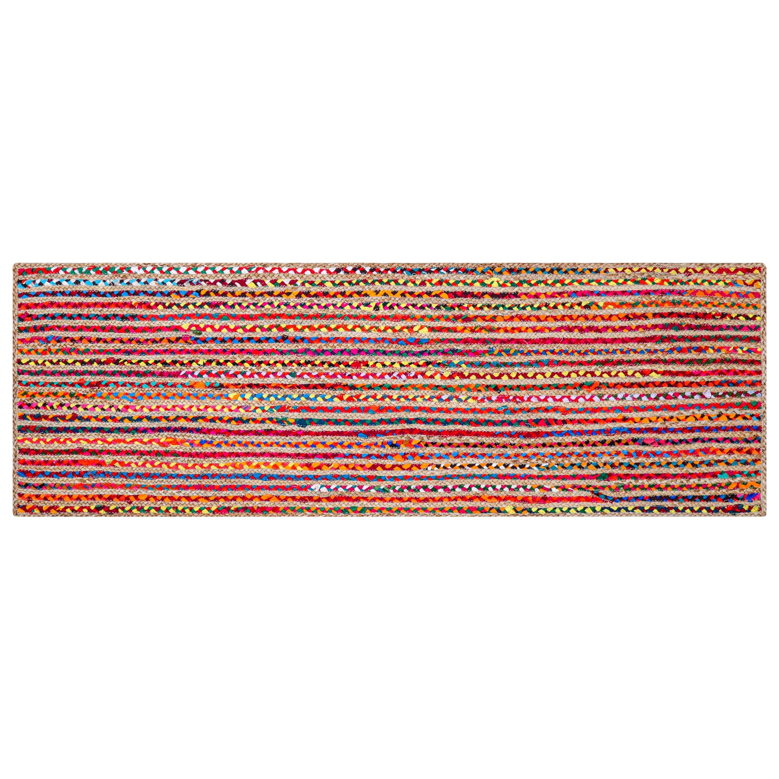 Hausattire Hand Woven Jute Braided Rug, 2'x3' – Natural, Reversible Boho Entry Area Rugs for Kitchen, Living Room I Farmhouse Indoor Outdoor Decorative Floor Rug, 24x36 Inches