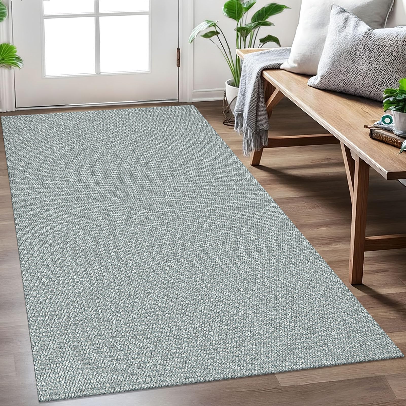 EARTHALL Small Area Rug 2x3 Ft Washable Rugs for Entryway Non Slip Braided Throw Rugs with Rubber Backing Door Mat Indoor Outdoor Entrance Cotton Woven Carpet for Kitchen Foyer Front Door, Khaki/Beige