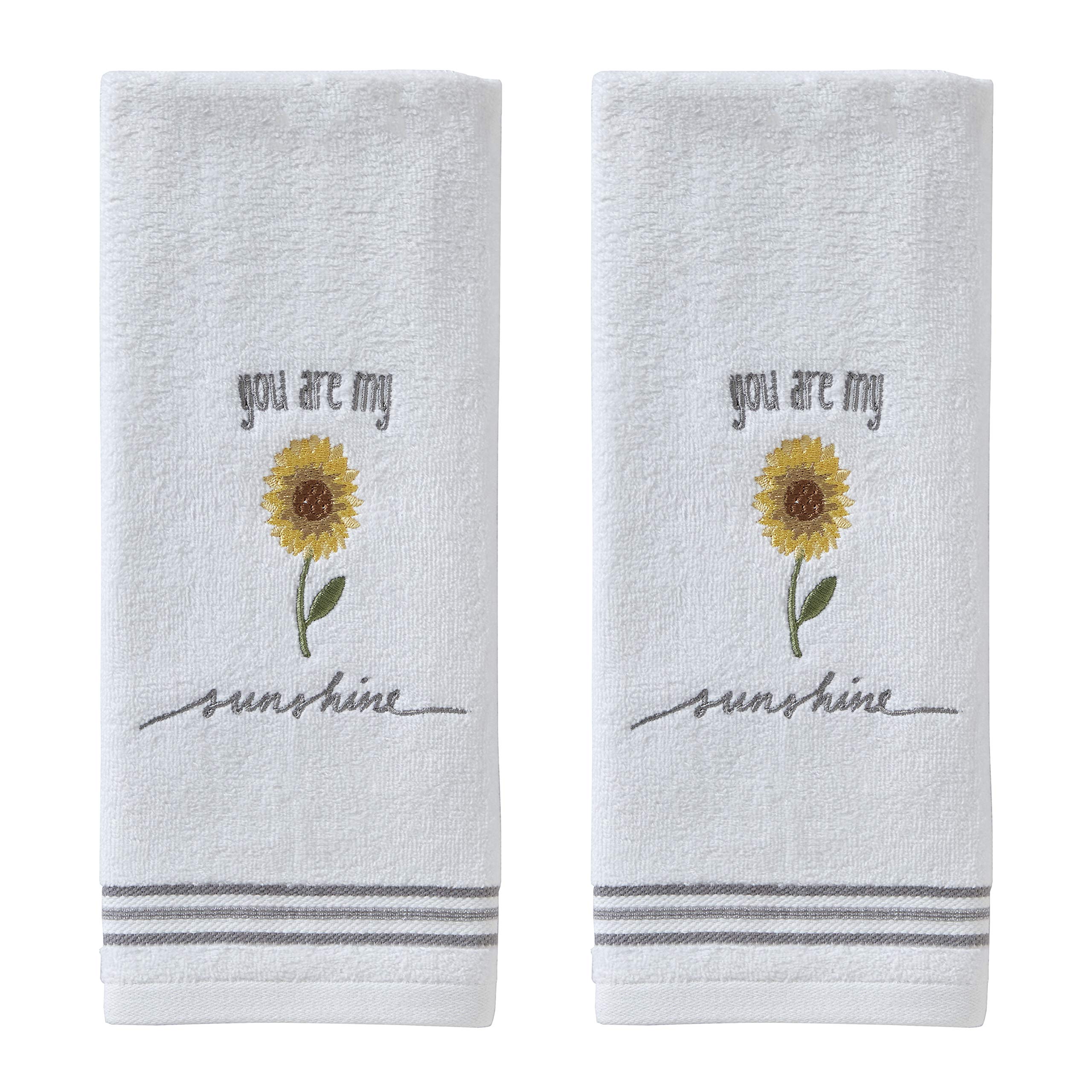 SKL Home by Saturday Knight Ltd. Life Is Beautiful 2 Pc Hand Towel Set, Aqua