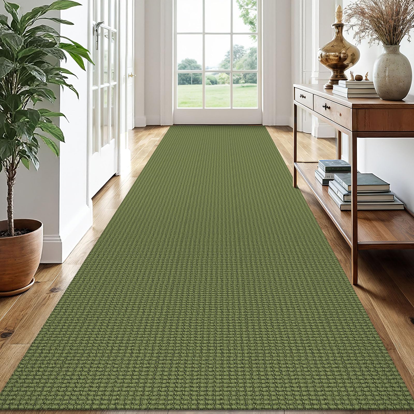 EARTHALL Woven Area Rug 2x3 Ft Washable Rugs for Entryway Braided Non Slip Throw Rugs Door Mat Indoor Outdoor Entrance Small Cotton Woven Carpet for Kitchen Foyer Front Door, Orange/Tan/Brown