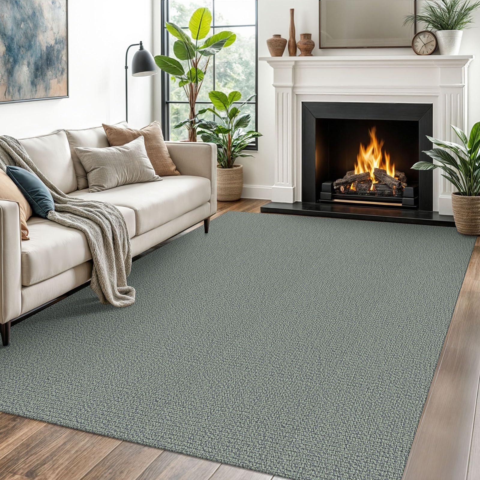 EARTHALL Small Area Rug 2x3 Ft Washable Rugs for Entryway Non Slip Braided Throw Rugs with Rubber Backing Door Mat Indoor Outdoor Entrance Cotton Woven Carpet for Kitchen Foyer Front Door, Khaki/Beige