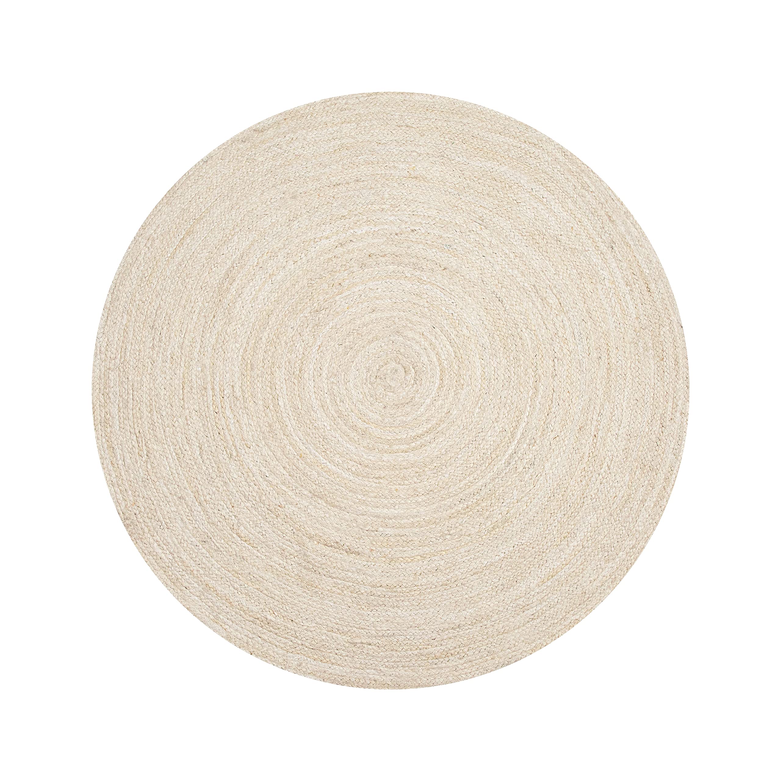 Hausattire Hand Woven Jute Braided Rug, 2'x3' – Natural, Reversible Boho Entry Area Rugs for Kitchen, Living Room I Farmhouse Indoor Outdoor Decorative Floor Rug, 24x36 Inches