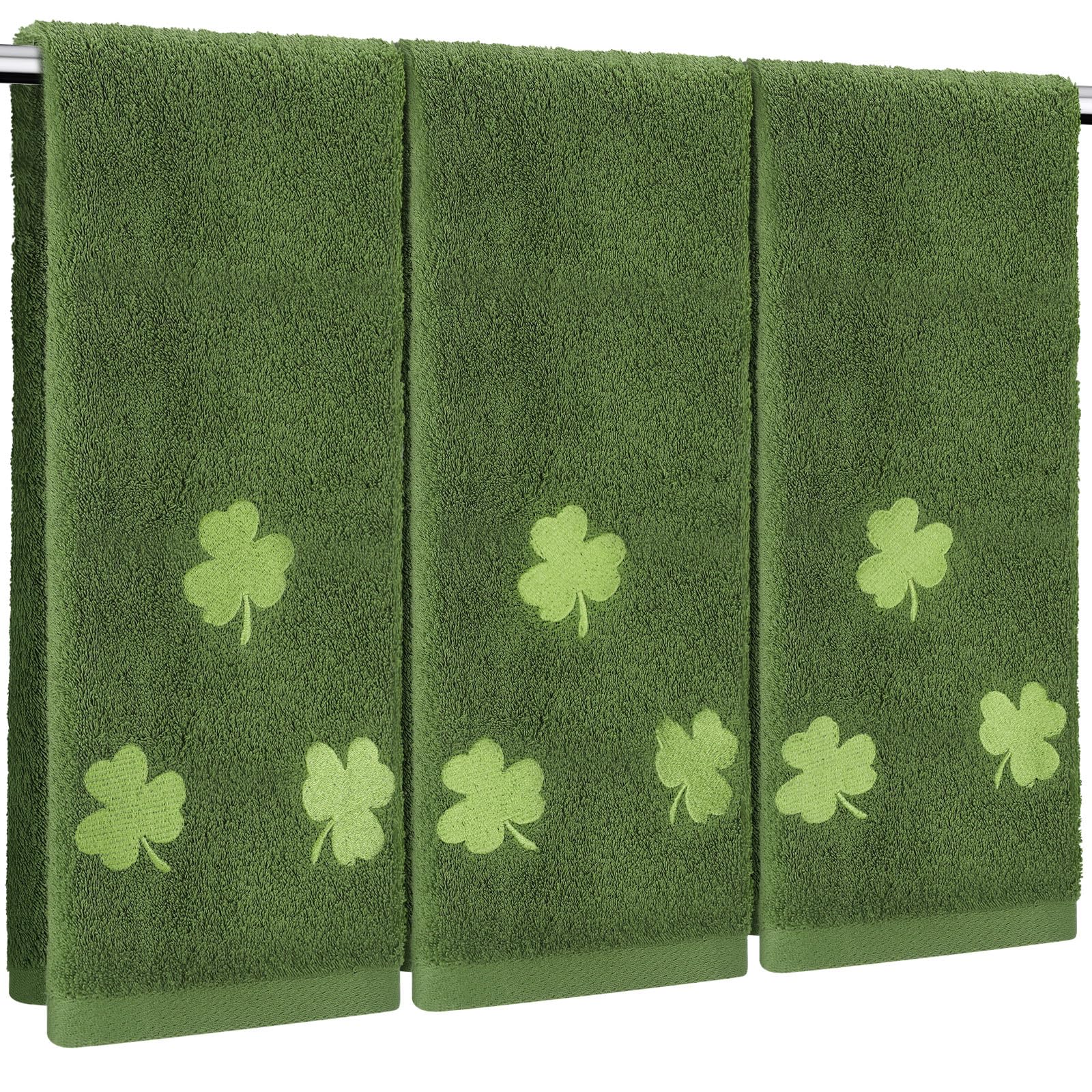 3 Pcs Hand Towels for Bathroom Embroidered Cotton Kitchen Towels 13.3" x 29.5" Decors Gift(White,Spring Flowers)