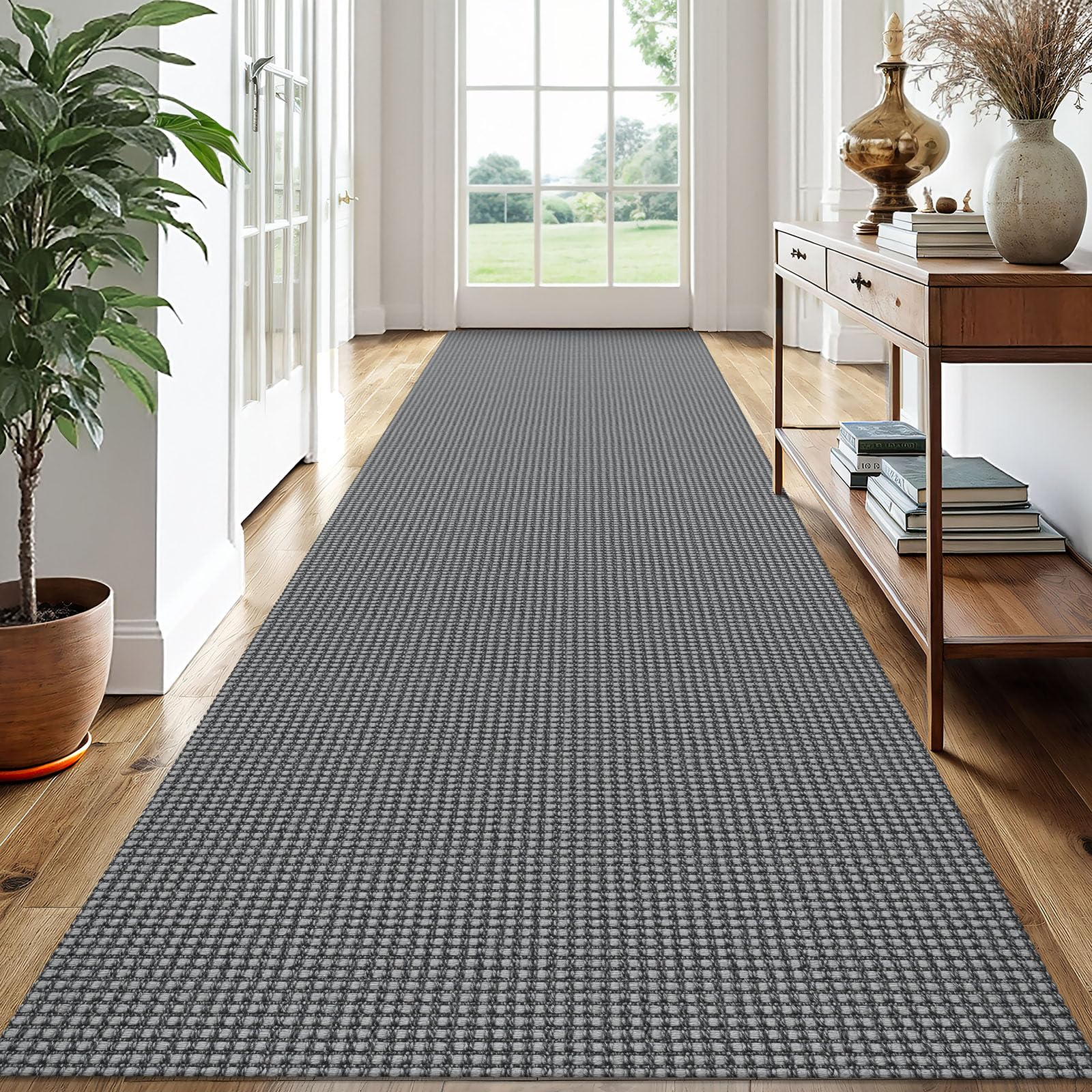 EARTHALL Woven Area Rug 2x3 Ft Washable Rugs for Entryway Braided Non Slip Throw Rugs Door Mat Indoor Outdoor Entrance Small Cotton Woven Carpet for Kitchen Foyer Front Door, Orange/Tan/Brown
