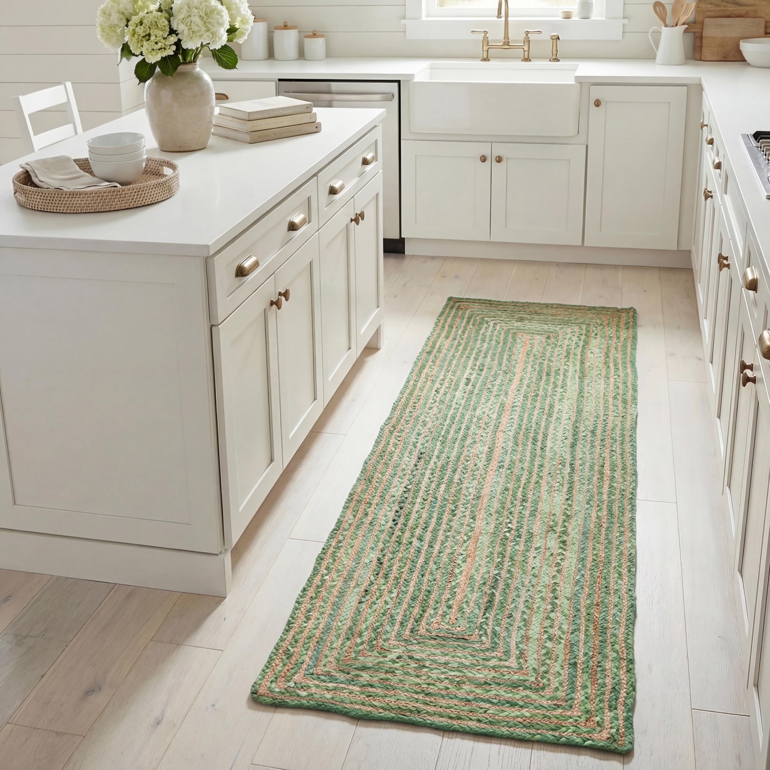 SAFAVIEH Area Rug 2x3 - Cape Cod Collection - Beige & Multi, Handmade Jute & Cotton, Woven Braided Design (CAP202B)