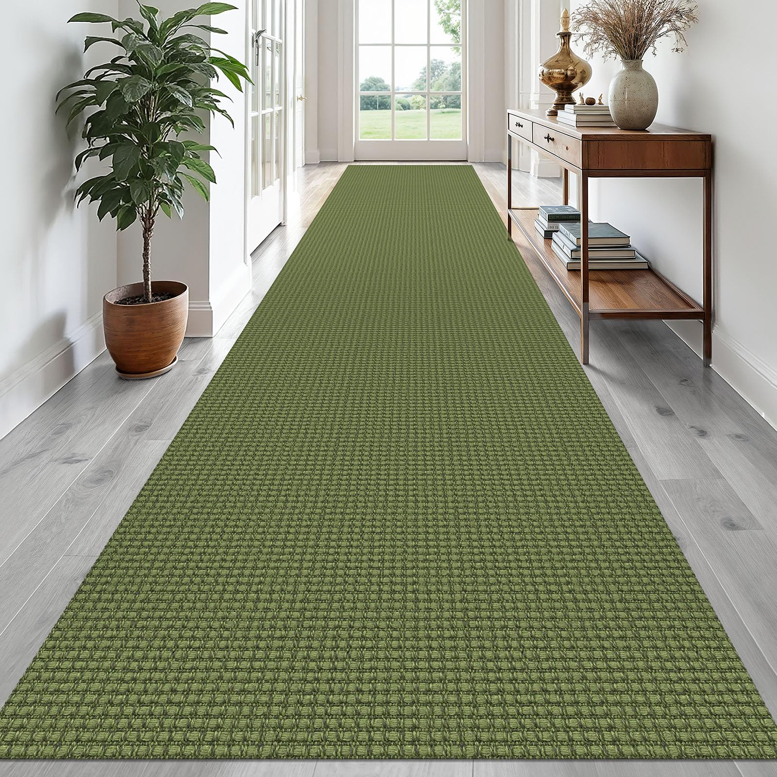 EARTHALL Woven Area Rug 2x3 Ft Washable Rugs for Entryway Braided Non Slip Throw Rugs Door Mat Indoor Outdoor Entrance Small Cotton Woven Carpet for Kitchen Foyer Front Door, Orange/Tan/Brown