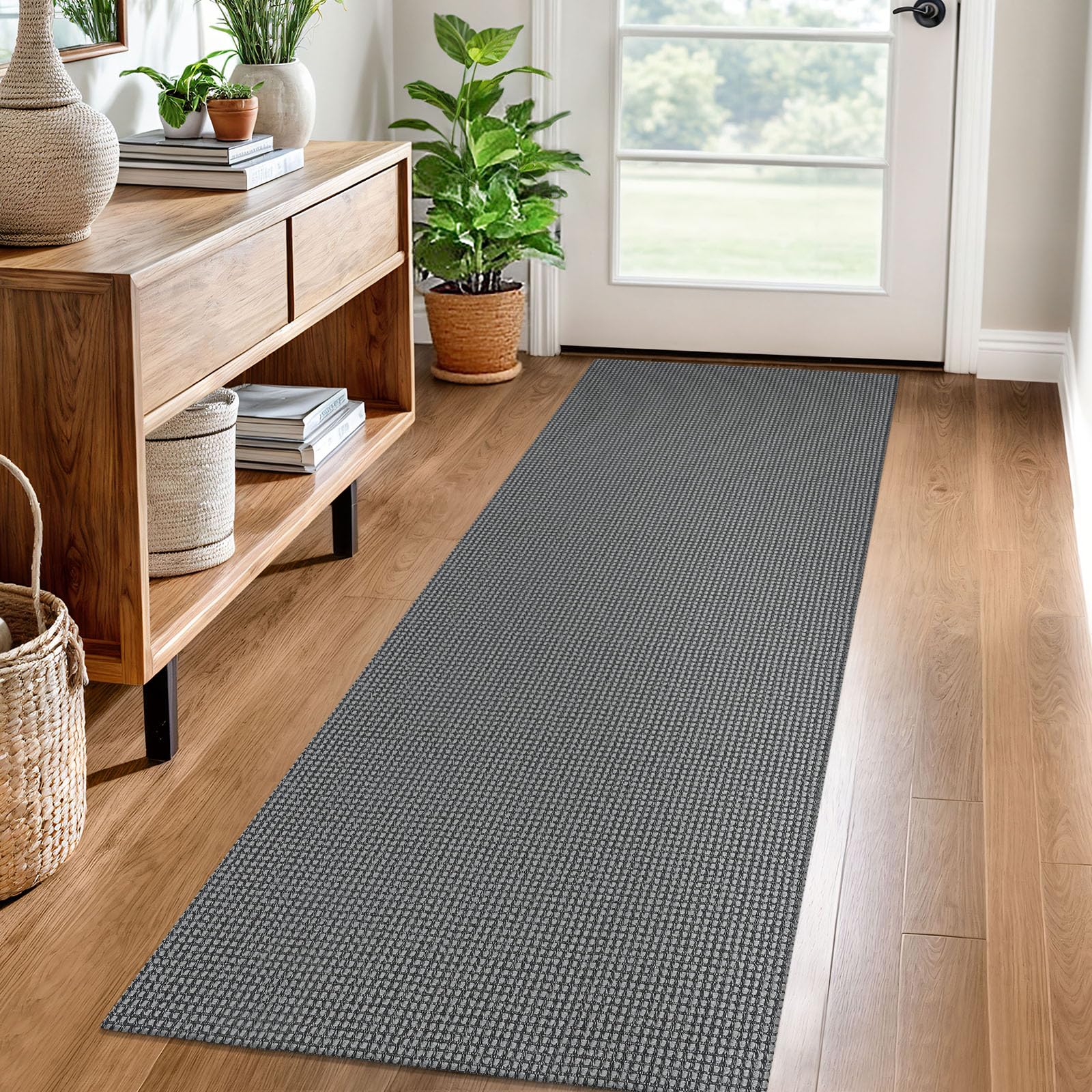 EARTHALL Woven Area Rug 2x3 Ft Washable Rugs for Entryway Braided Non Slip Throw Rugs Door Mat Indoor Outdoor Entrance Small Cotton Woven Carpet for Kitchen Foyer Front Door, Orange/Tan/Brown
