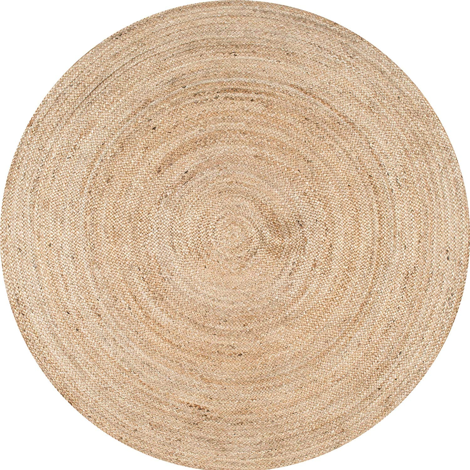 FRELISH DECOR Handwoven Jute Area Rug - 2x3 feet - Natural Yarn - Rustic Vintage Beige Braided Reversible Rug - Eco Friendly Rugs for Bedroom - Kitchen - Living Room - Farmhouse (2'x3')